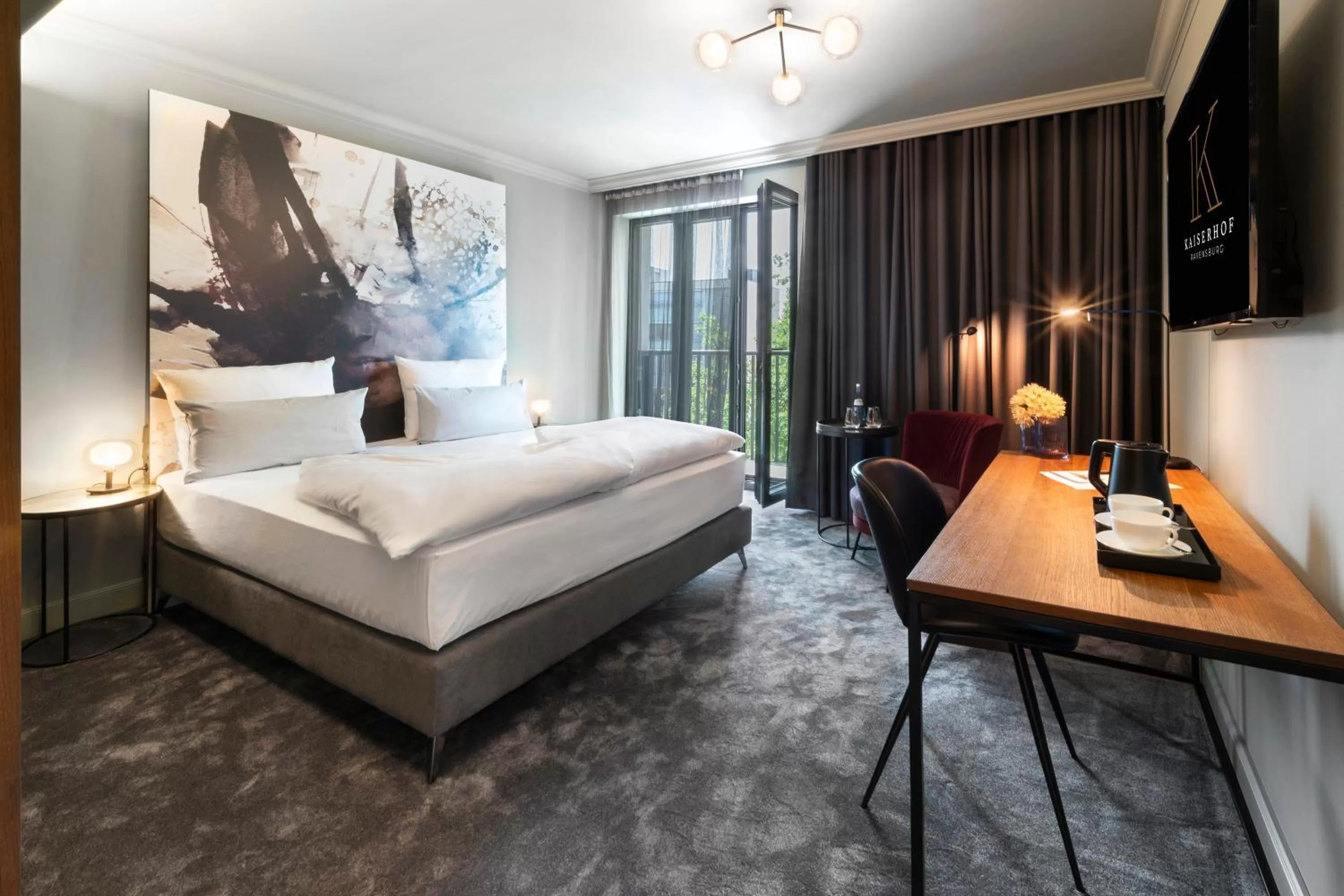 Bed in Hotel Kaiserhof Ravensburg