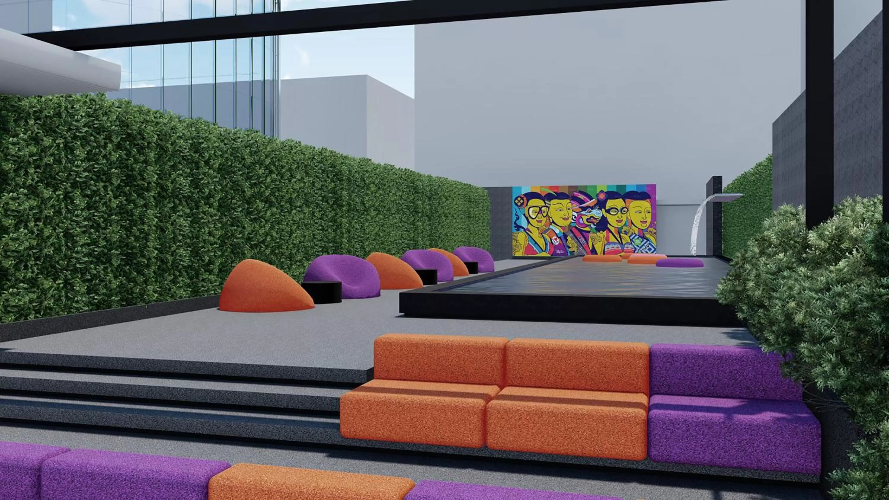 Swimming pool in ibis Styles Bangkok Silom