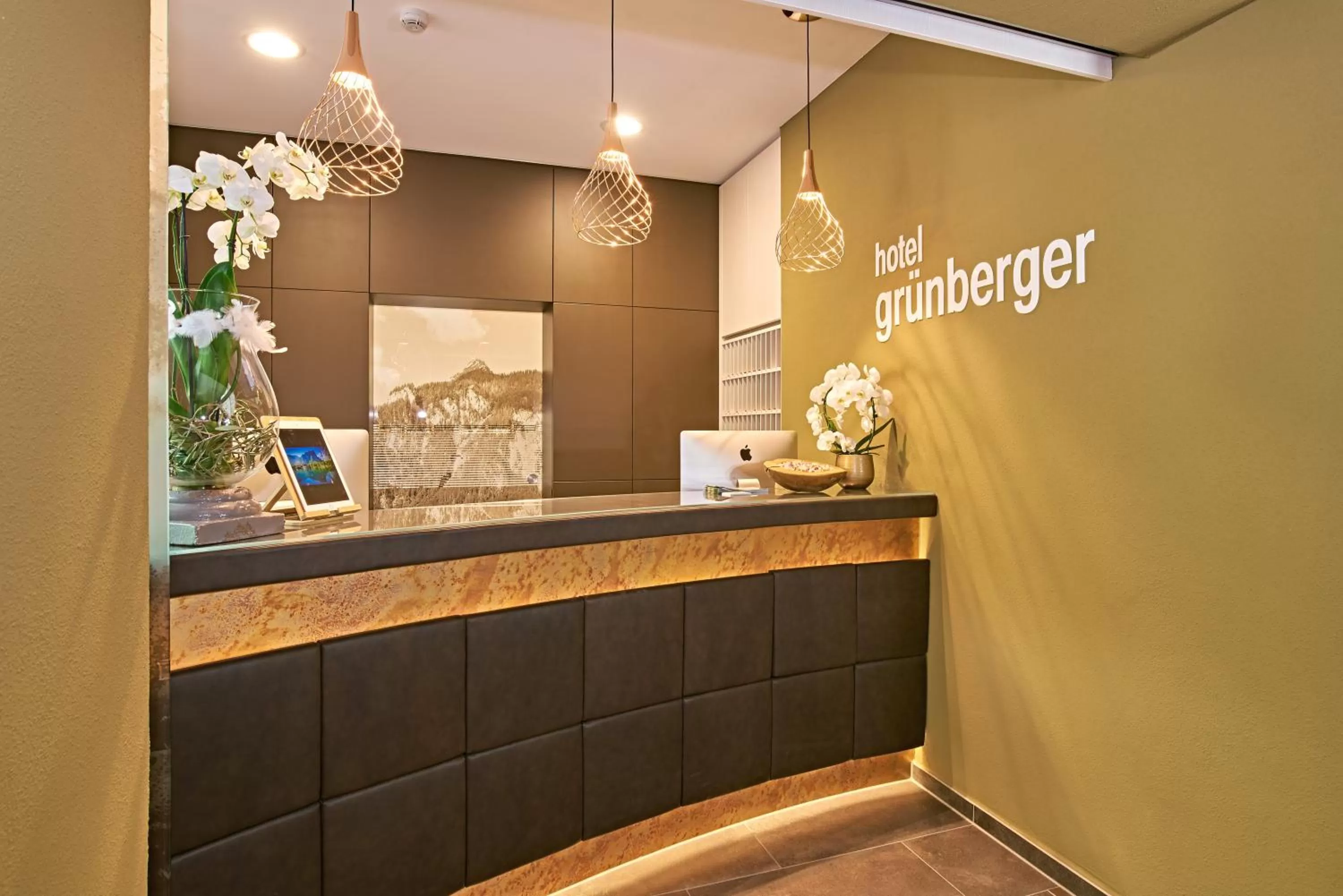 Lobby or reception in Hotel Gruenberger