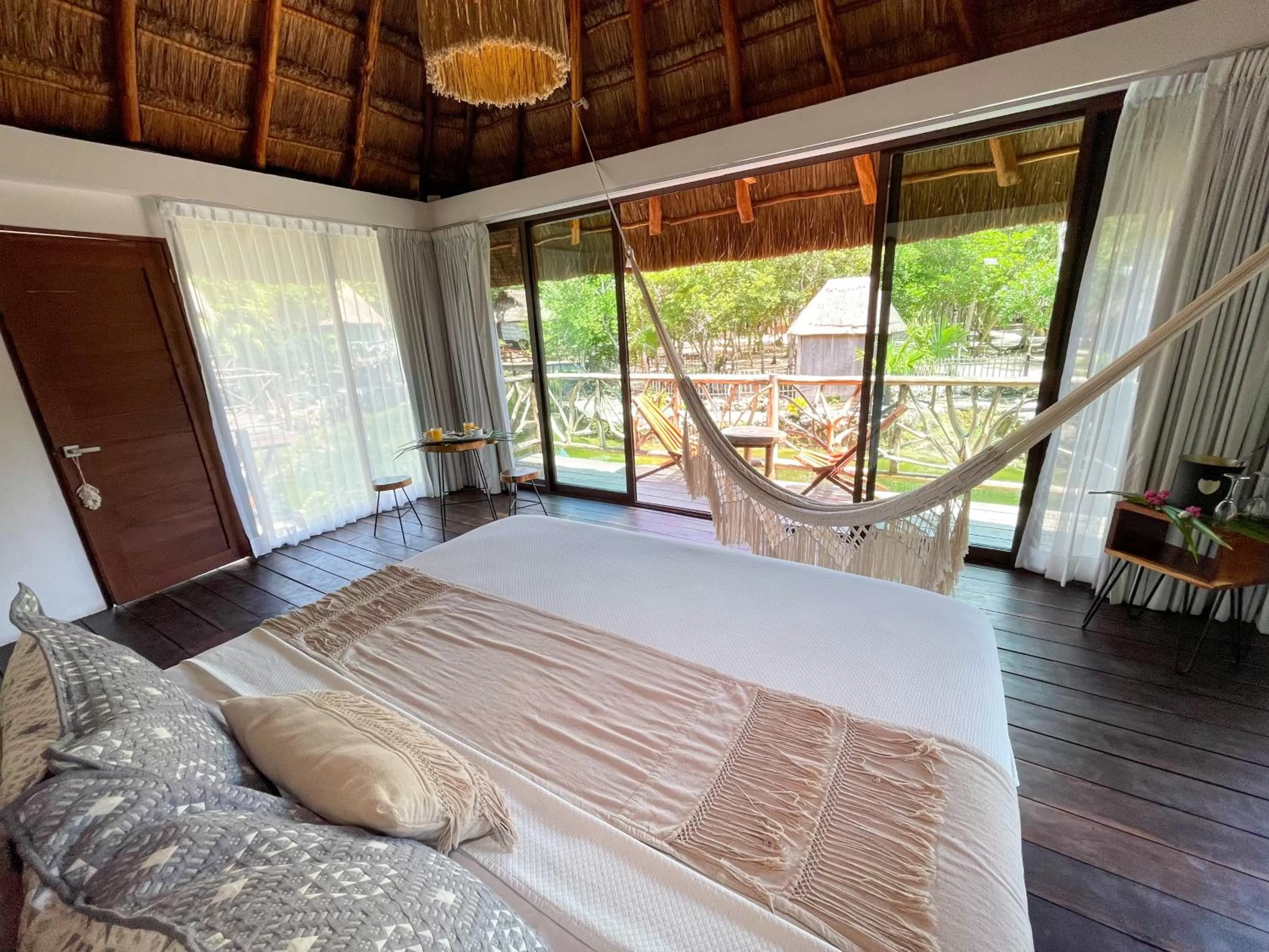 Bedroom in Zamna eco-lodge Tulum