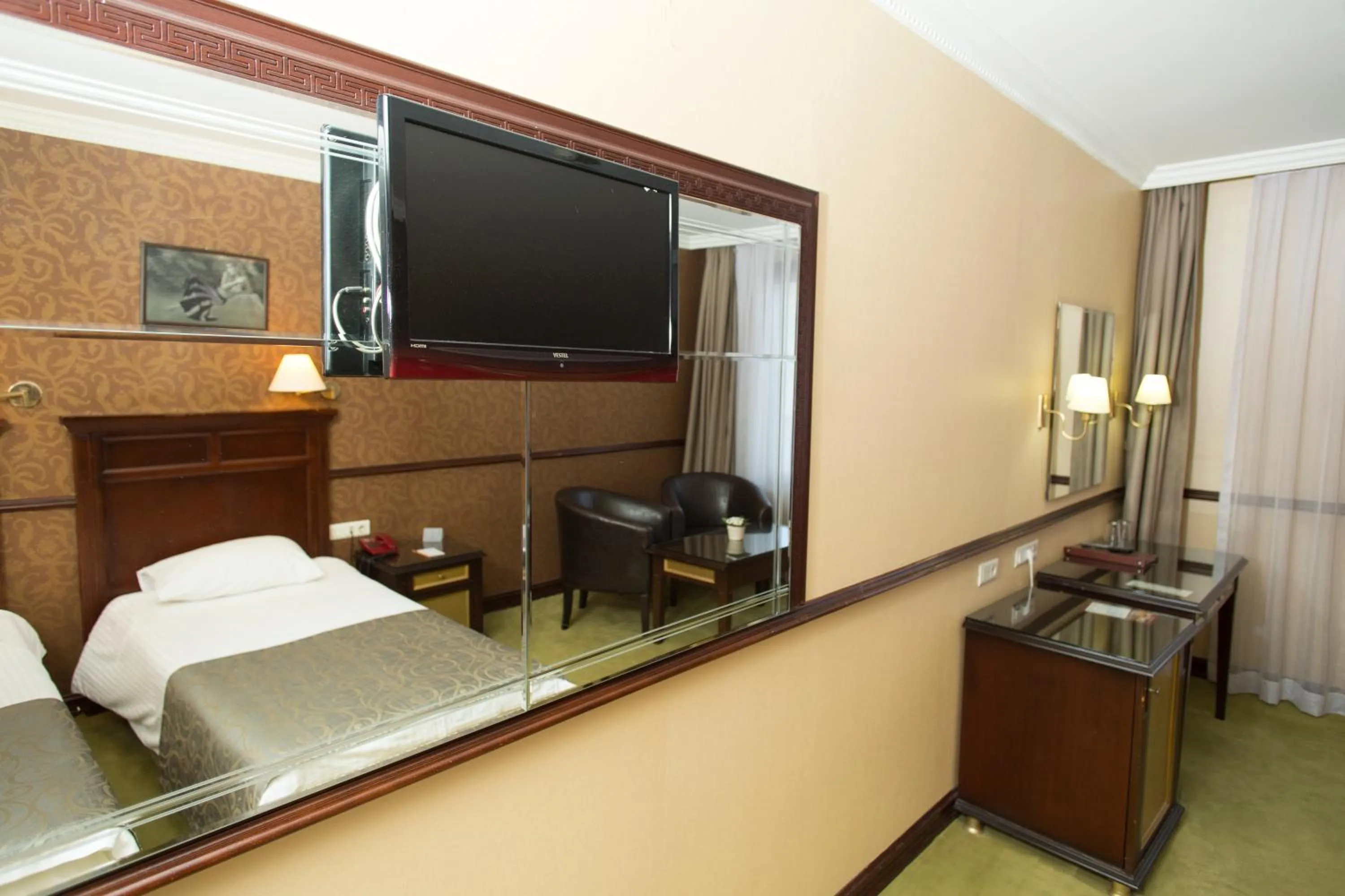 Decorative detail, Bed in Topkapi Inter Istanbul Hotel