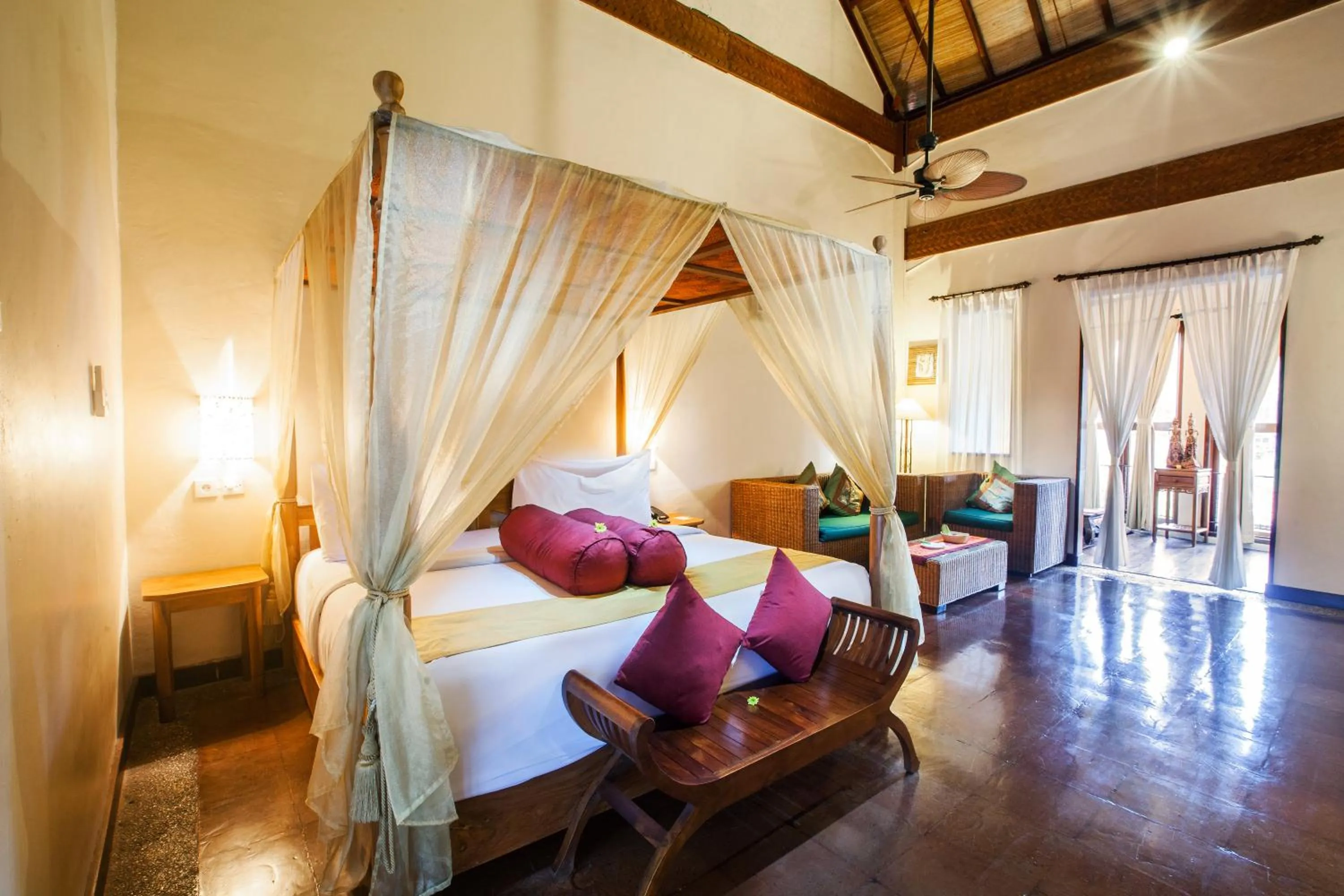 Bed in Junjungan Ubud Hotel and Spa