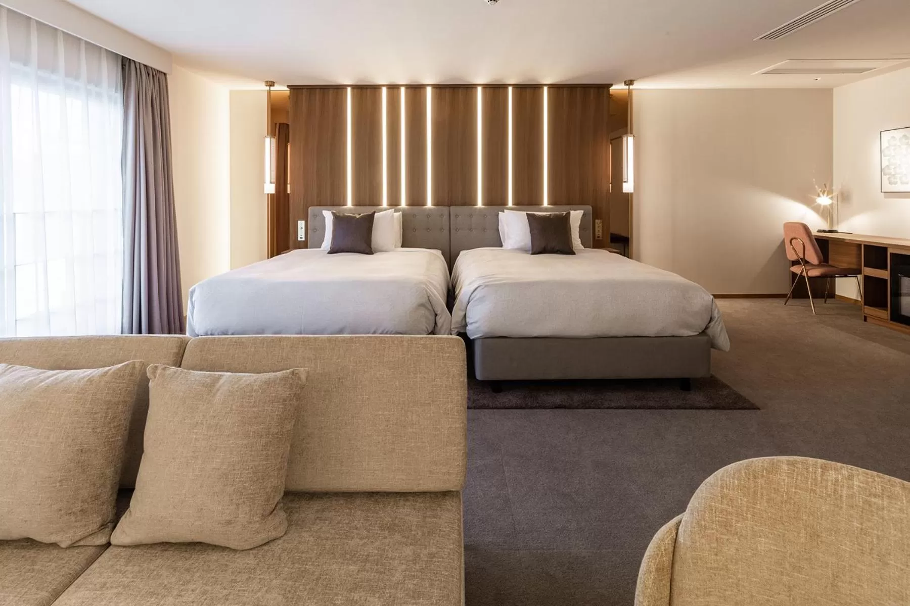 Photo of the whole room, Bed in The OneFive Terrace Fukuoka