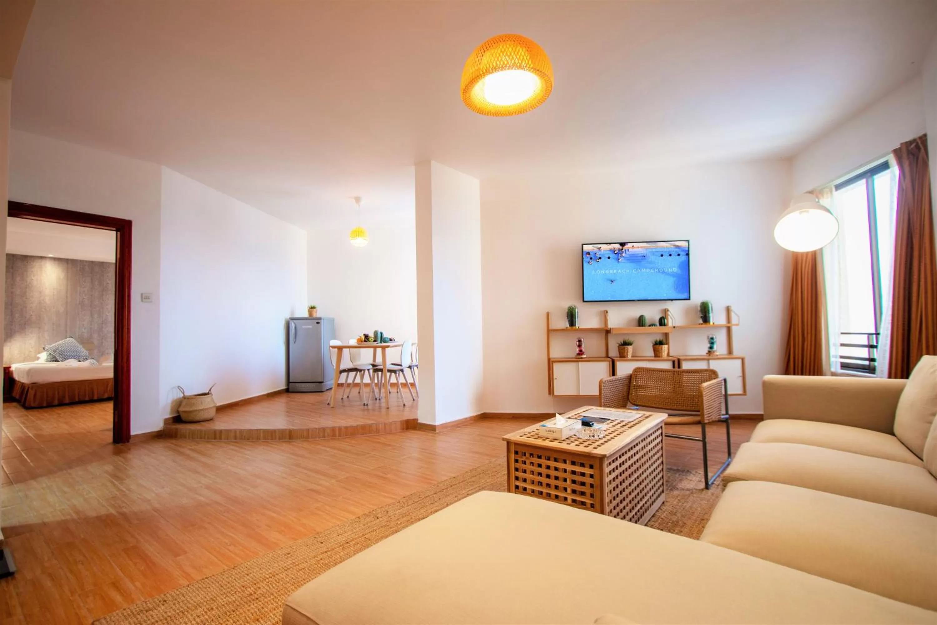 Living room, Bed in BM Beach Hotel