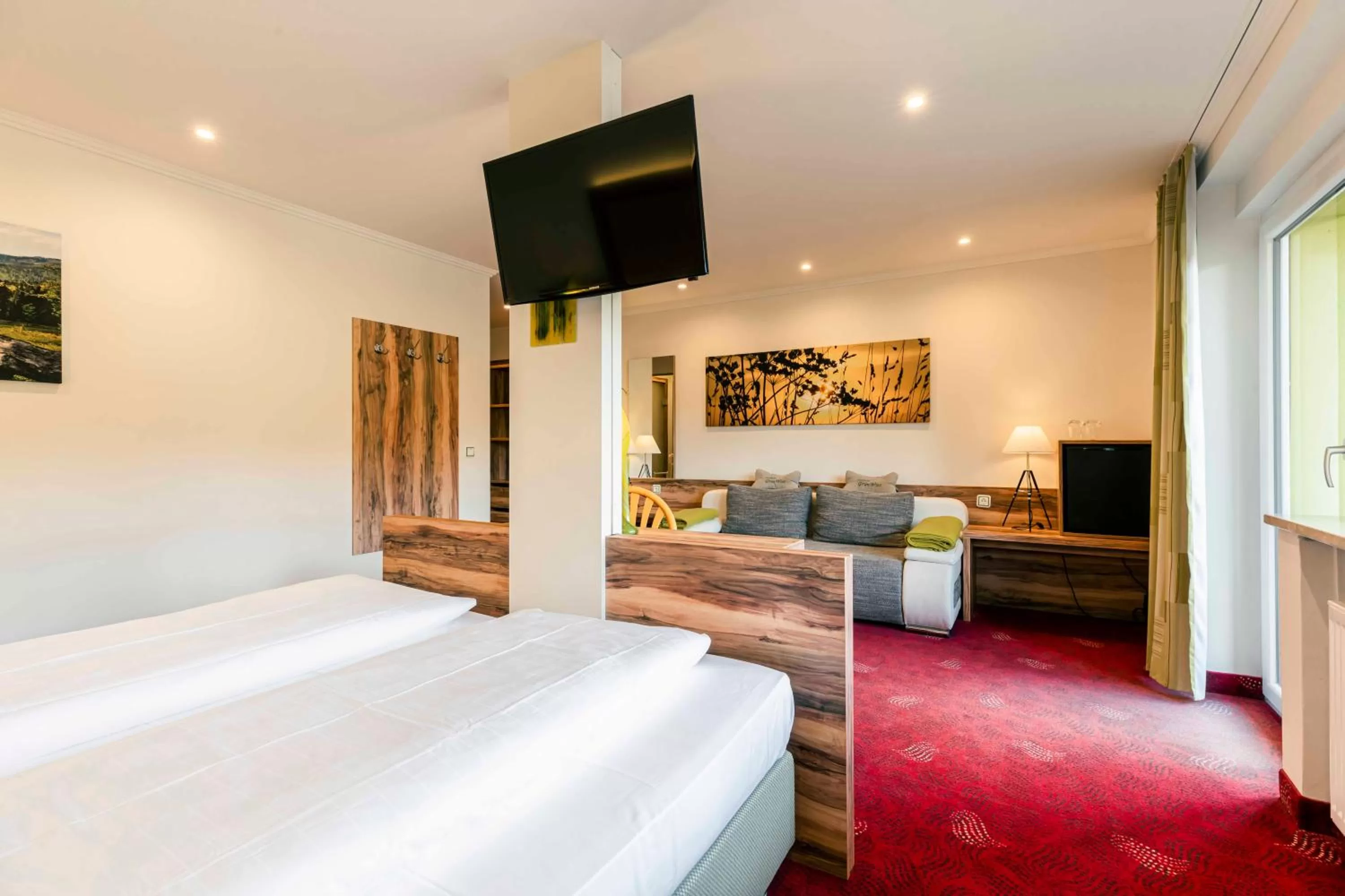 Bed in Landhotel GrünWies -Bonsai-Wellness Garni