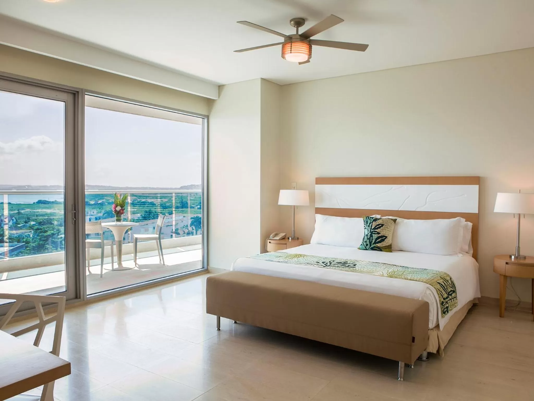 Balcony/Terrace, Bed in Las Americas Torre Del Mar