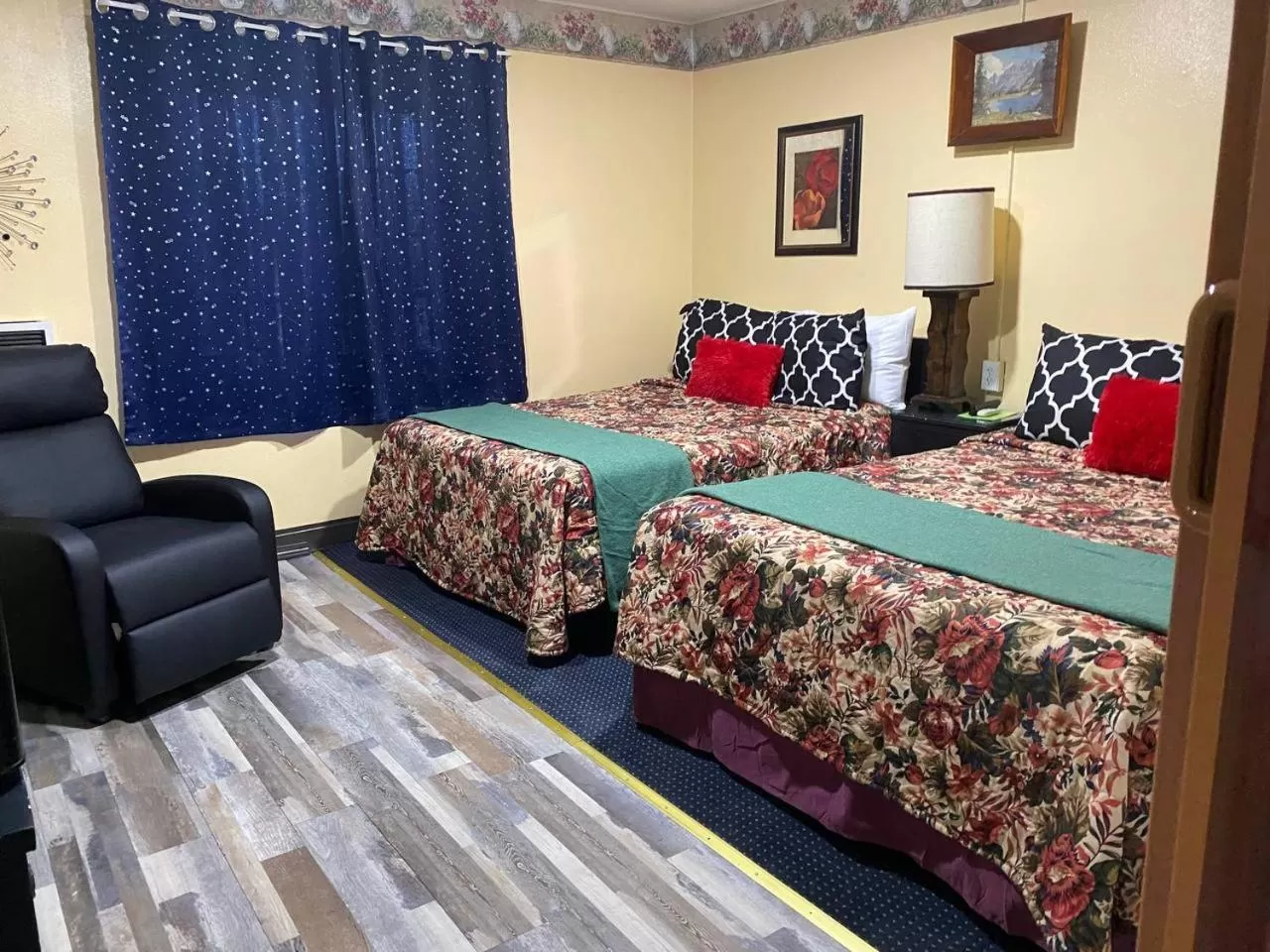 Bed in Western Motel