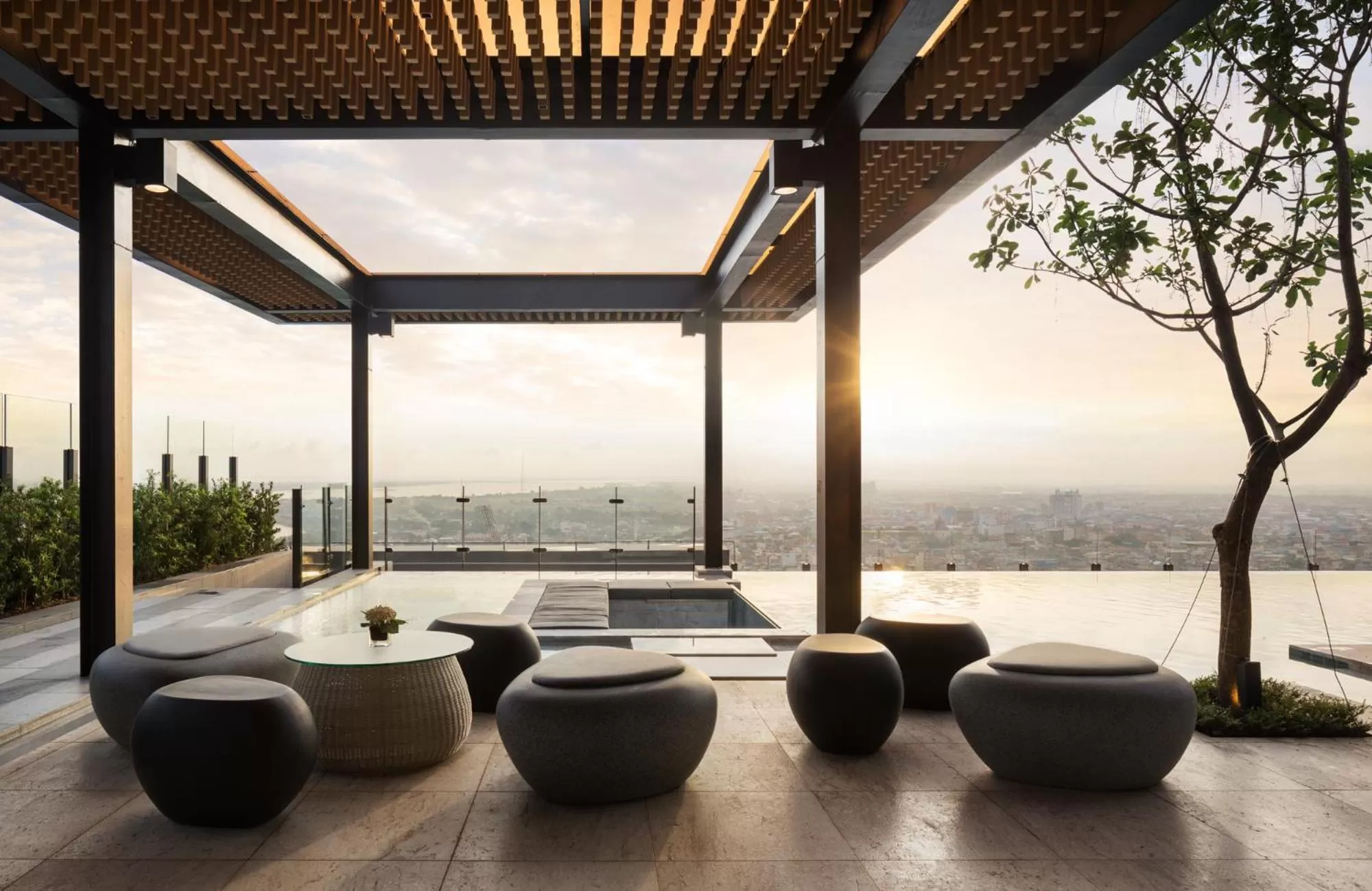 Swimming pool in Somerset Norodom Phnom Penh