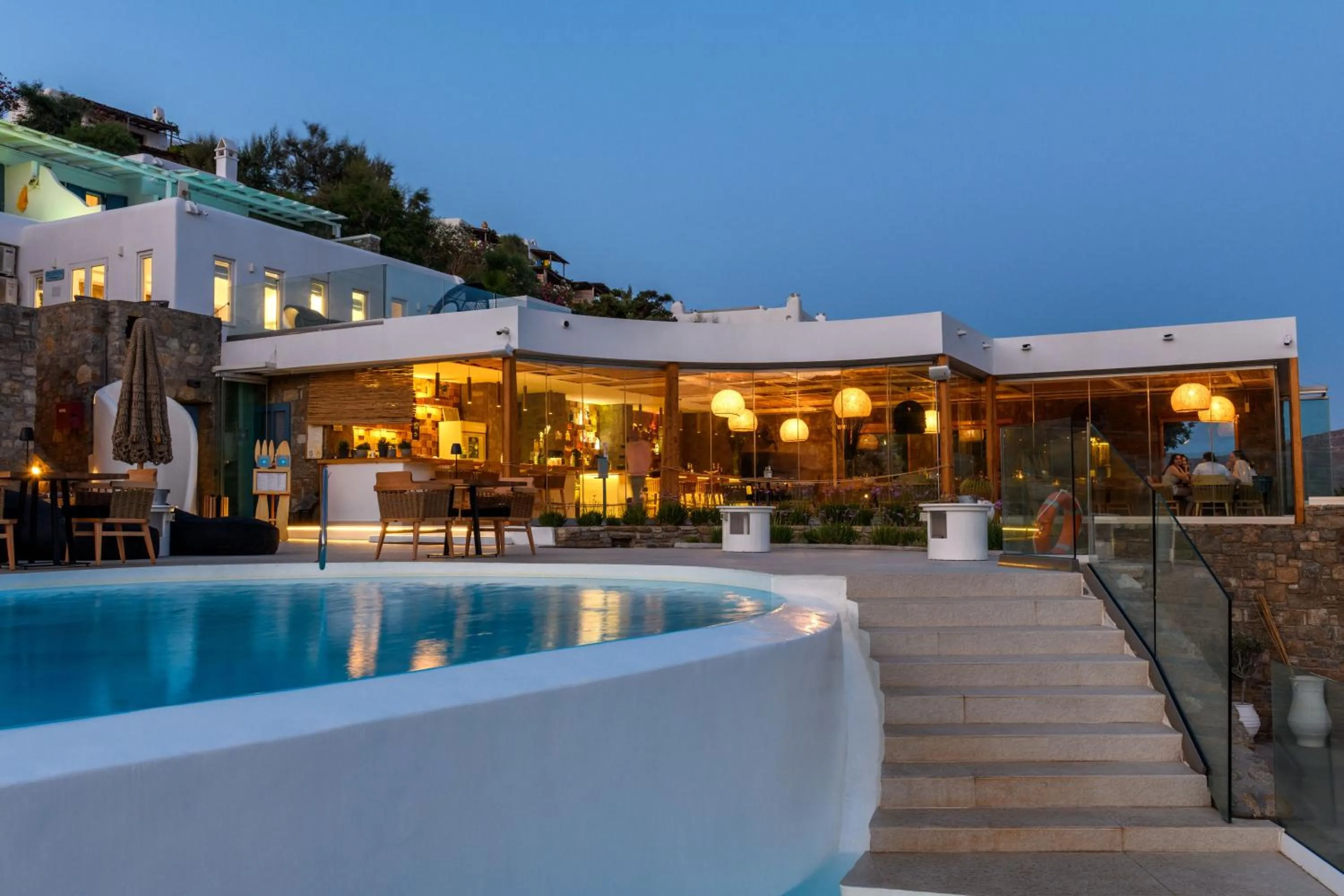 Restaurant/places to eat in Panormos Village Hotel