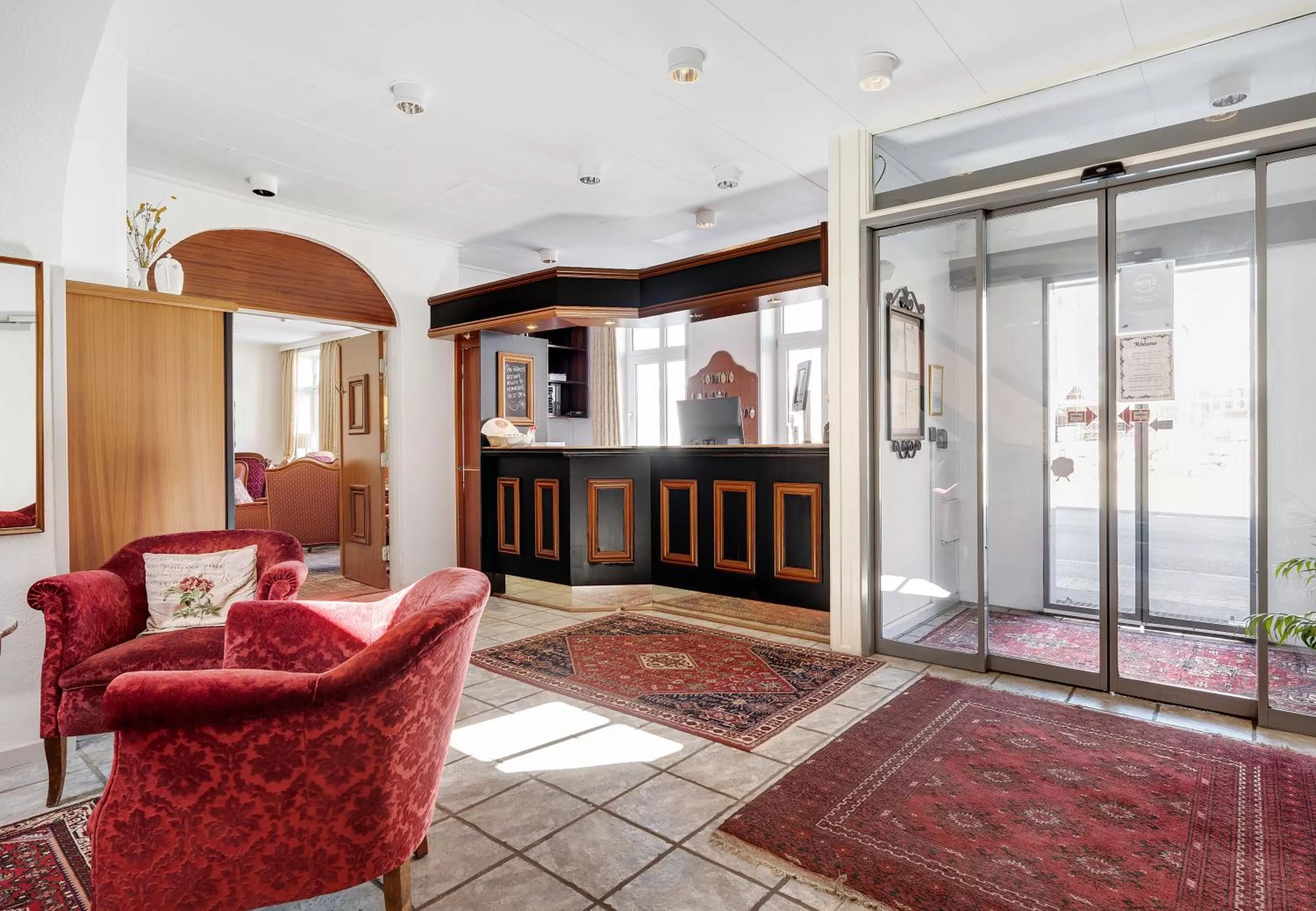 Lobby or reception in Hotel Postgaarden