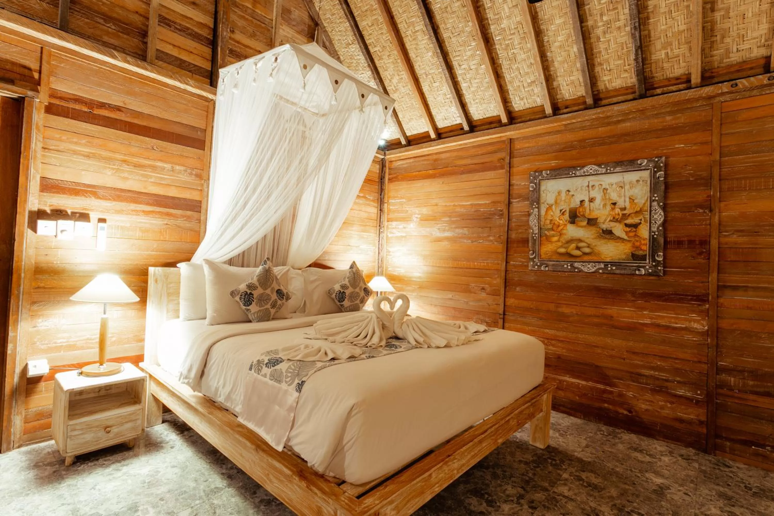 Bed in Nauna Villa Ubud