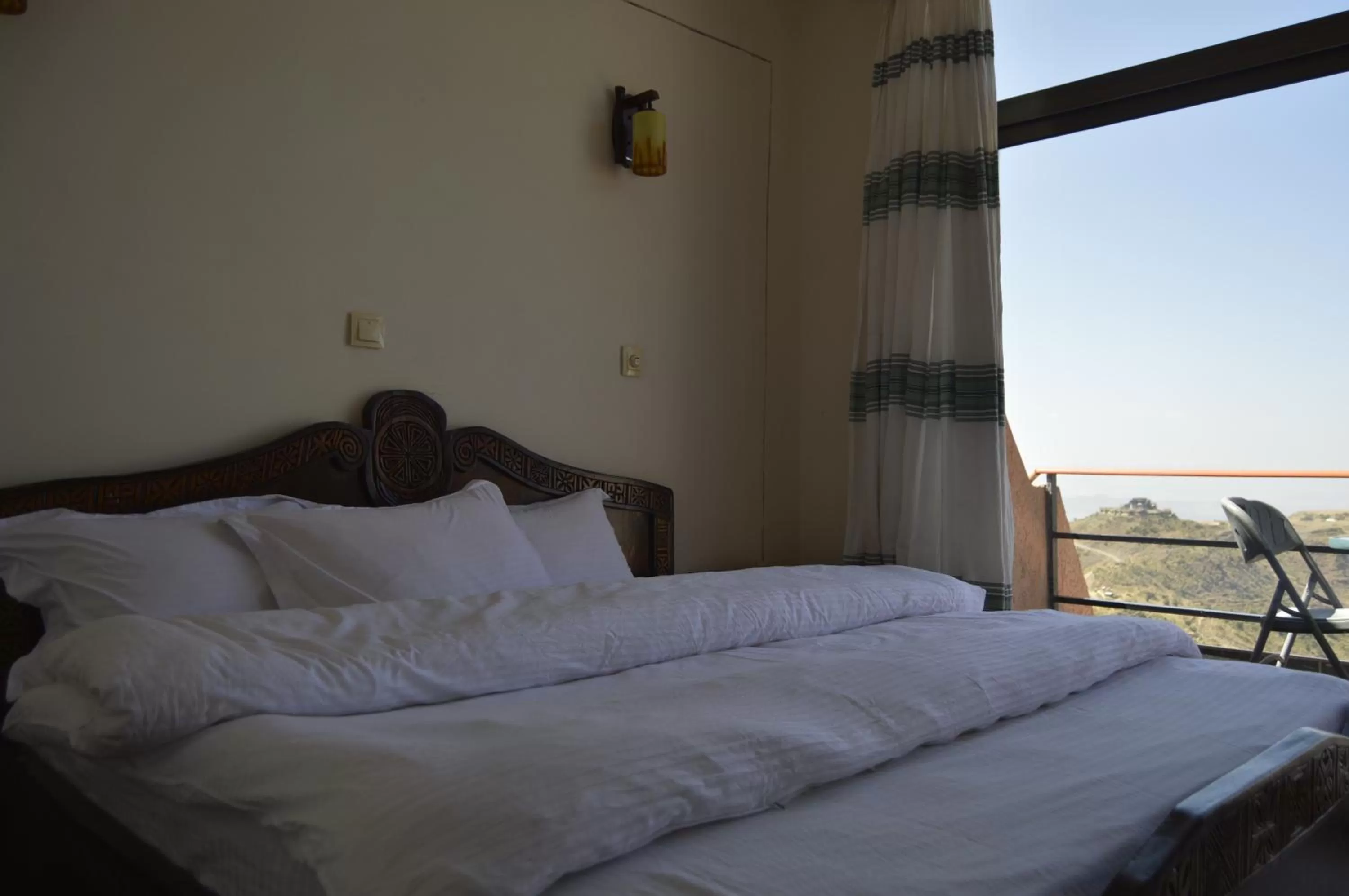 Bathroom, Bed in Panoramic View Hotel
