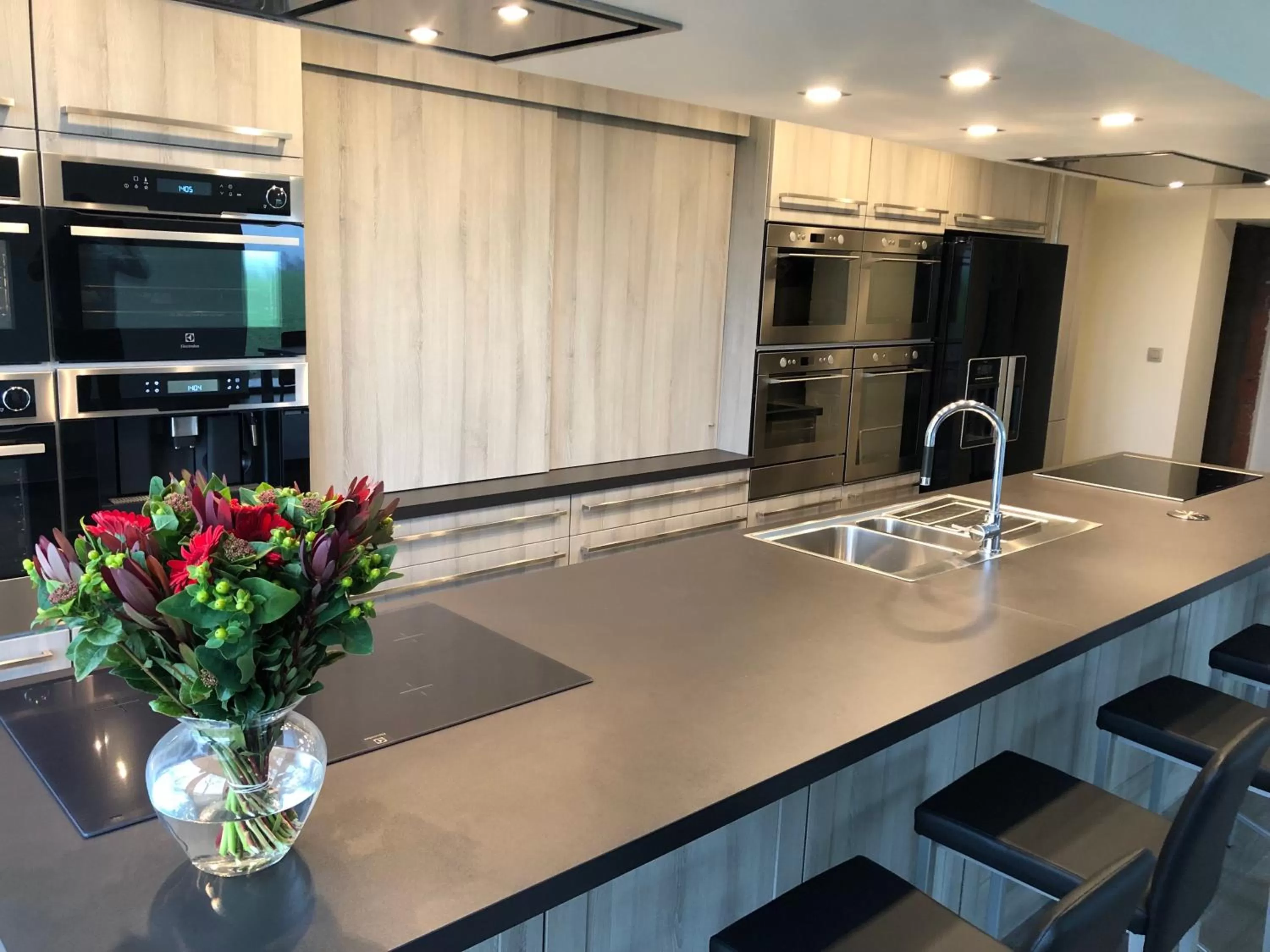 Communal kitchen in B&B Meulecauter