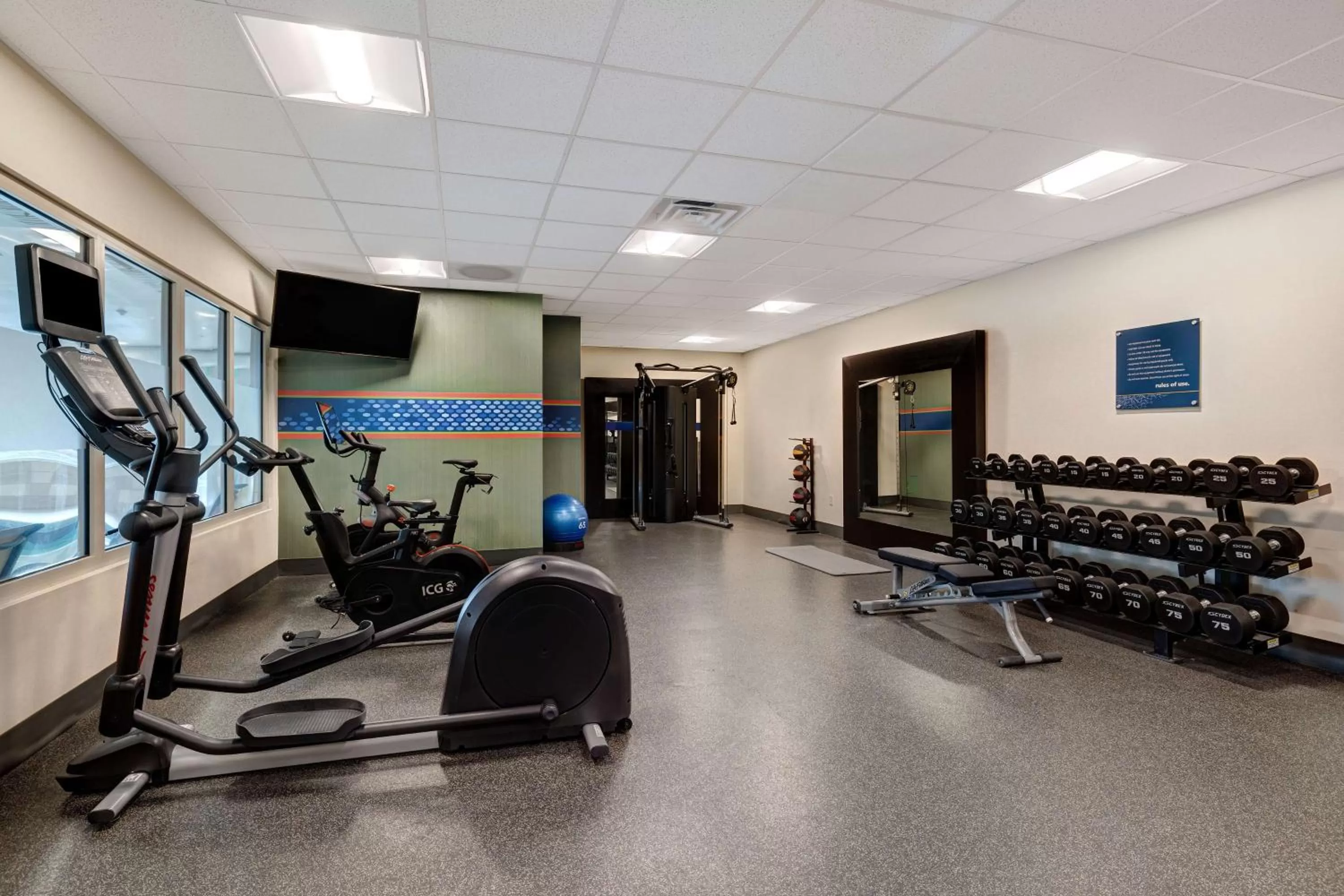 Fitness centre/facilities in Hampton Inn & Suites Seattle/Federal Way