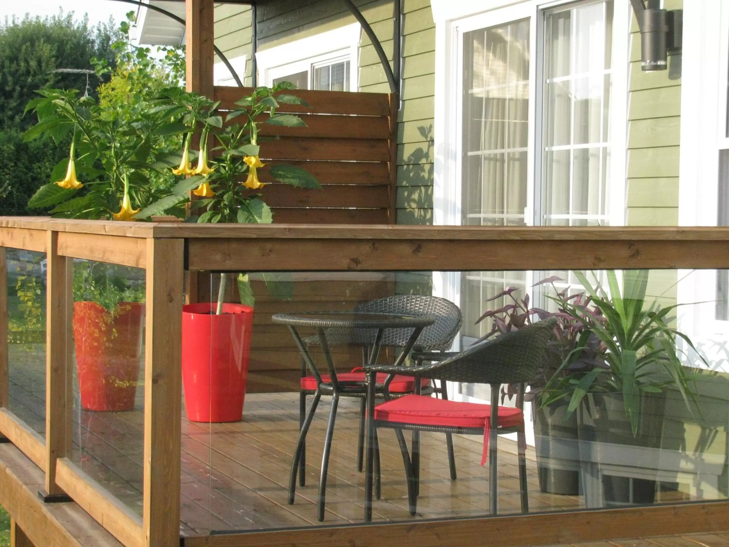 Balcony/Terrace in Gî'Temps couette et café B&B