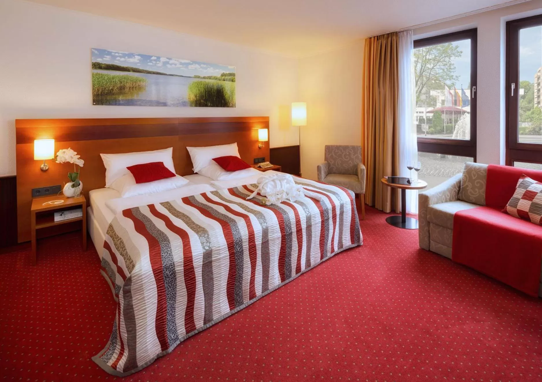 Bed in Hotel Am Rosenpark