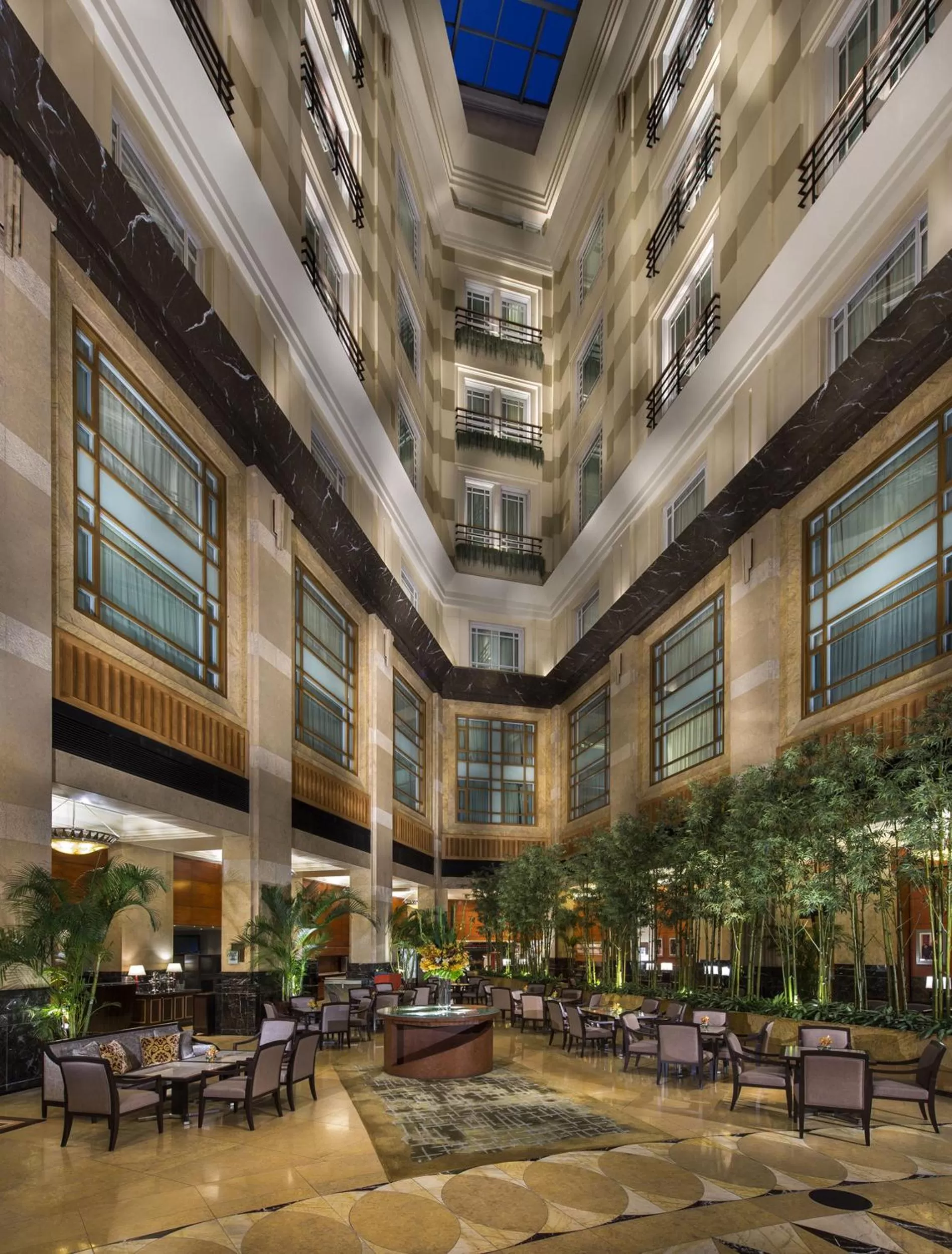 Inner courtyard view in The Fullerton Hotel Singapore