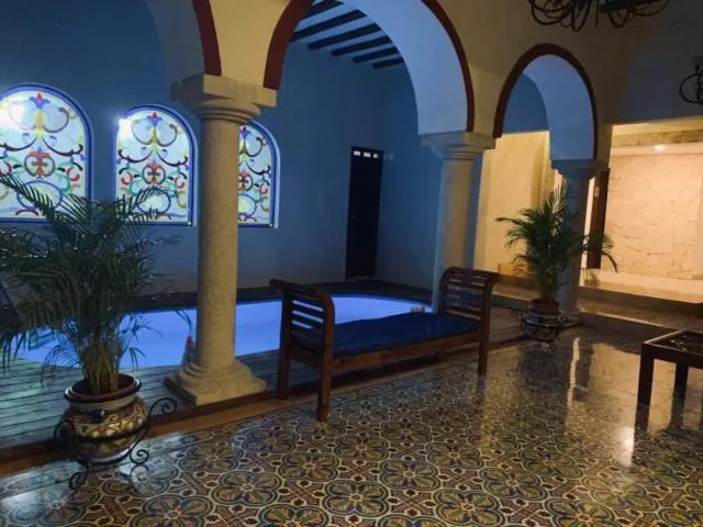 Swimming pool in Hotel Catedral Valladolid Yucatan