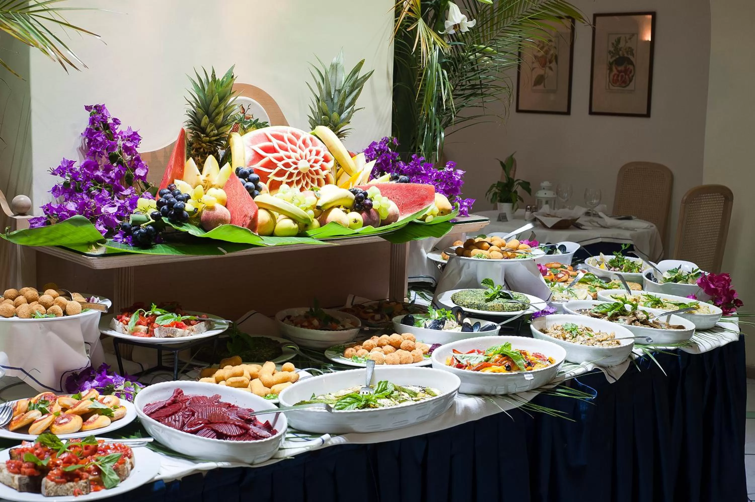 Food and drinks in Central Park Terme