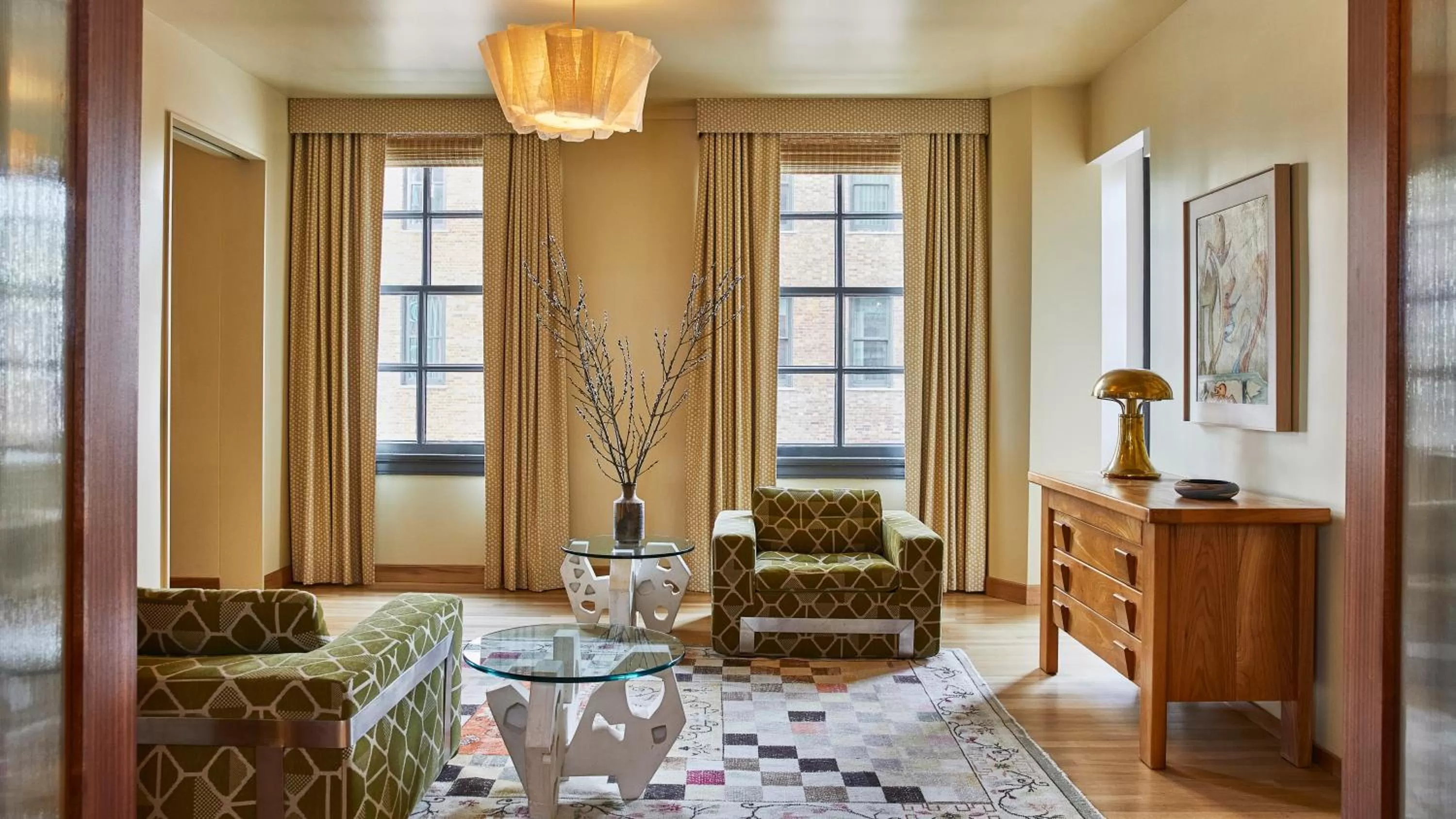 Living room in Downtown Los Angeles Proper Hotel, a Member of Design Hotels