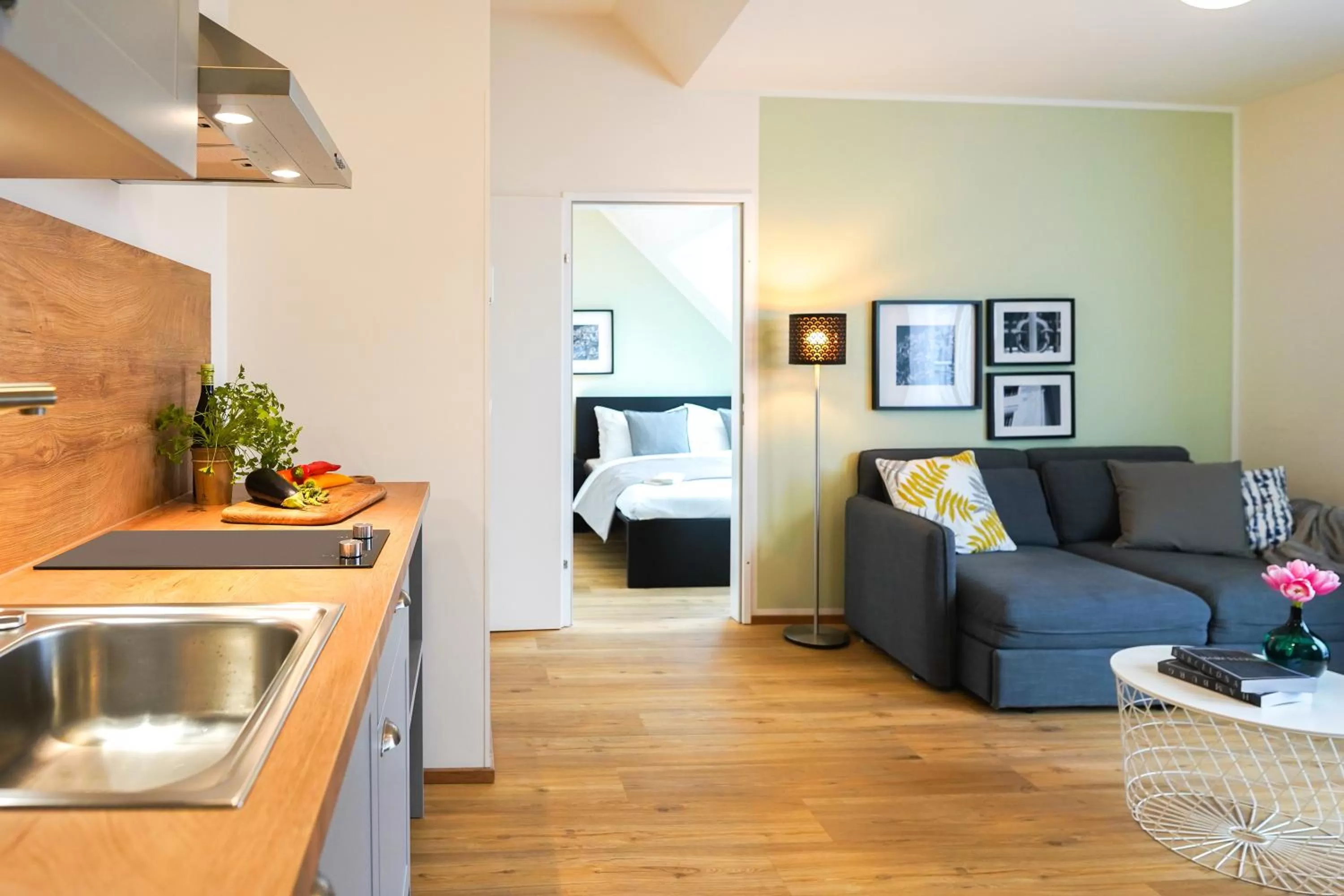 Kitchen or kitchenette in Citadines South Vienna