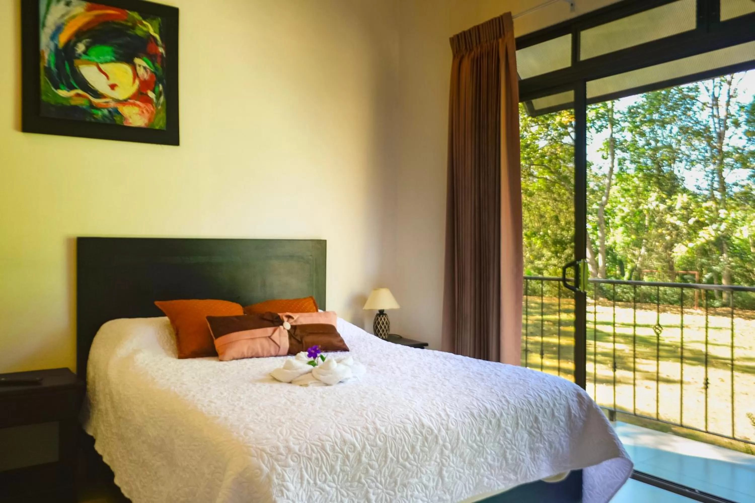 Balcony/Terrace, Bed in Cabañas Green House