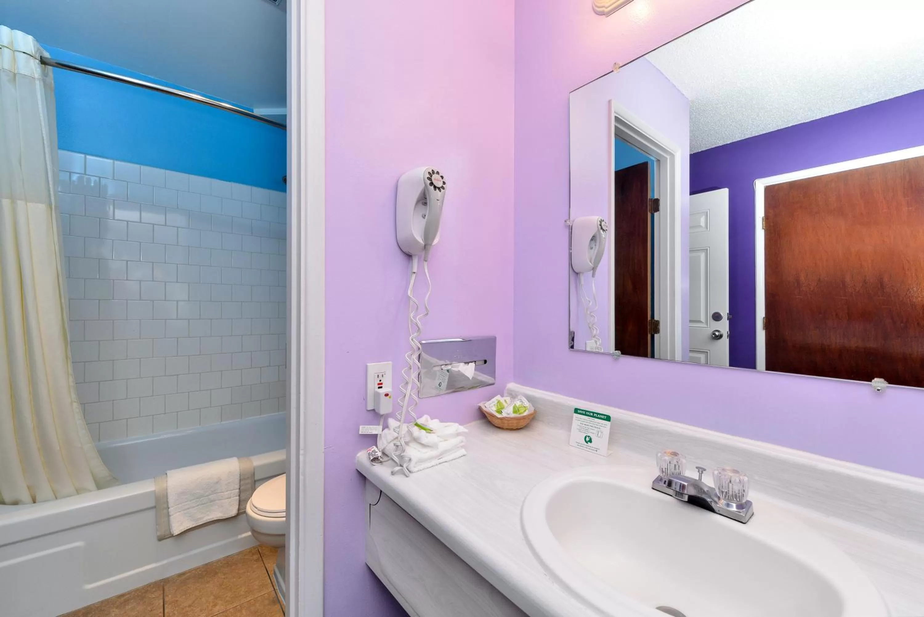 Bathroom in The Maverick Motel, Main Street USA Collection by PNW Hospitality