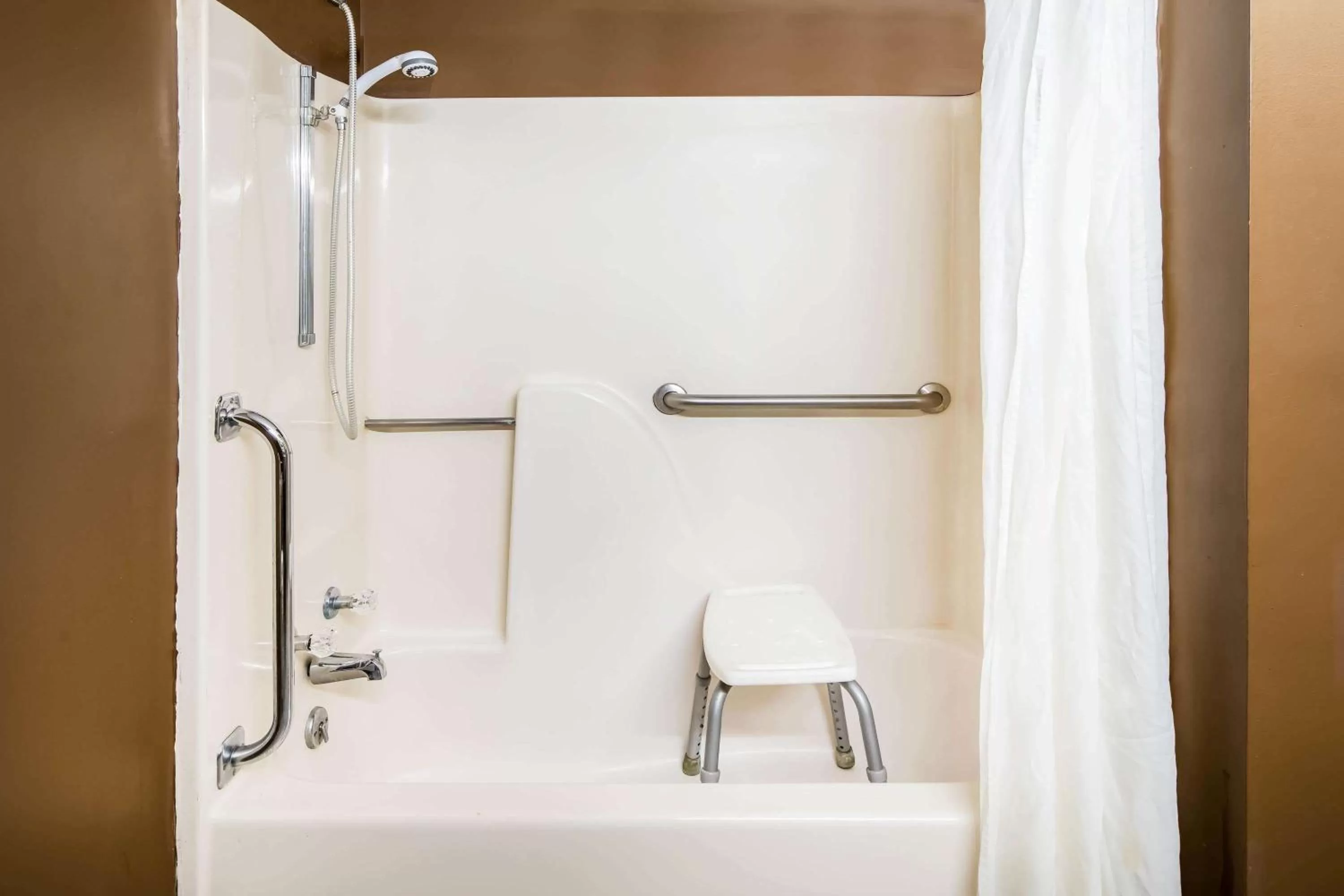 Bathroom in Super 8 by Wyndham Gaffney