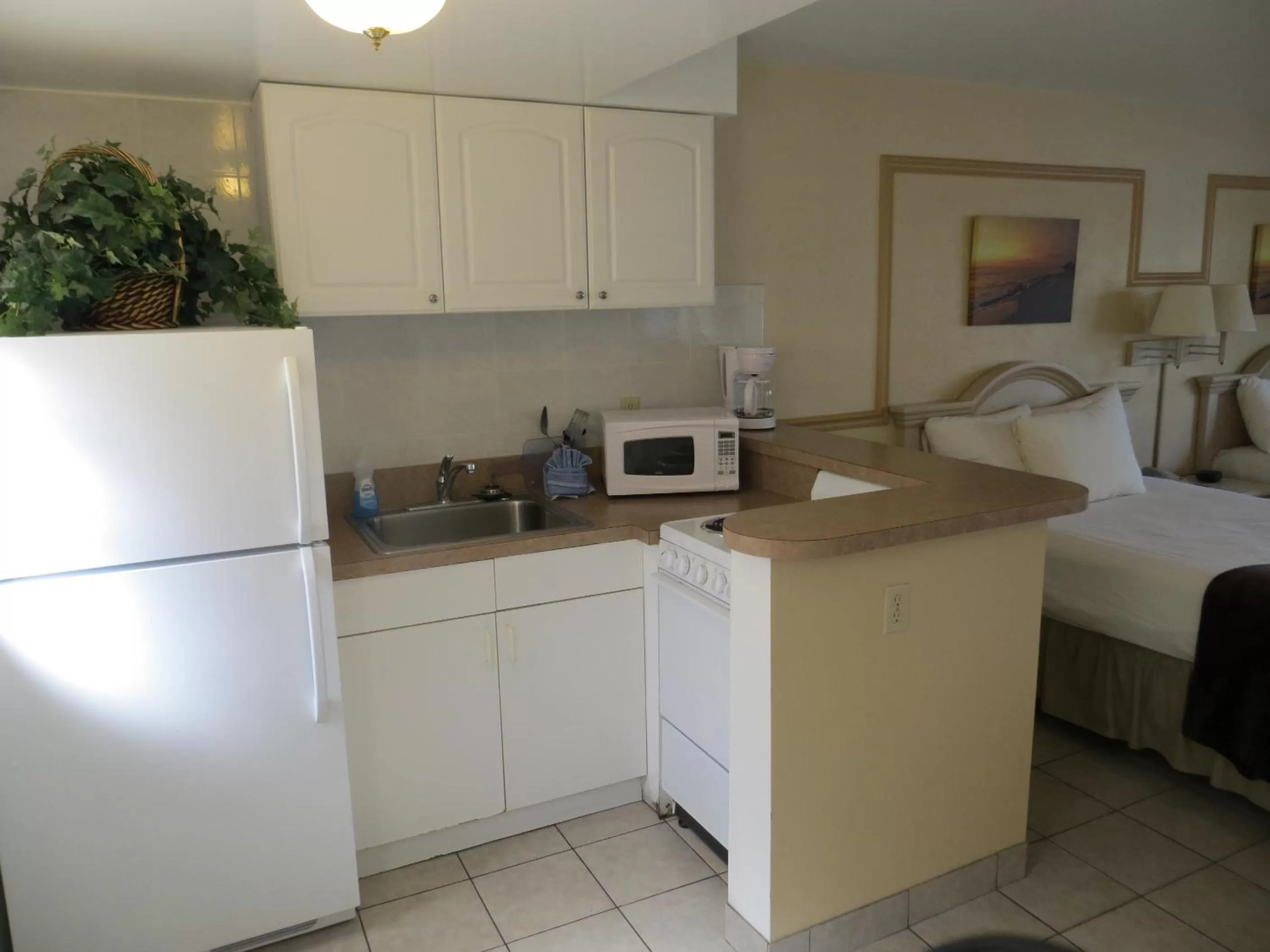 Kitchen or kitchenette in Sand Castle Motel