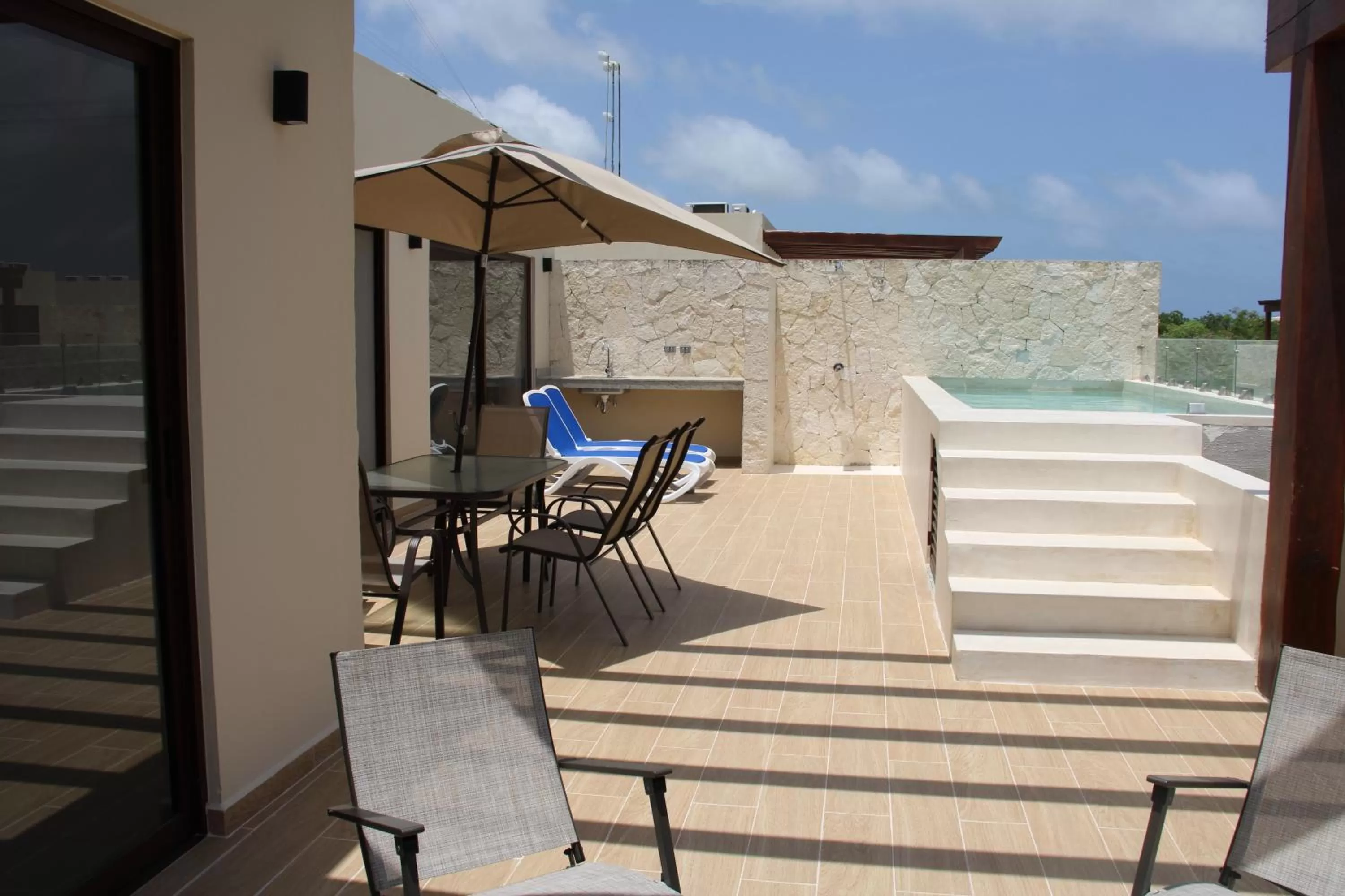 Balcony/Terrace in Apartment and Penthouse Blue Luxury Kukulkan Tulum