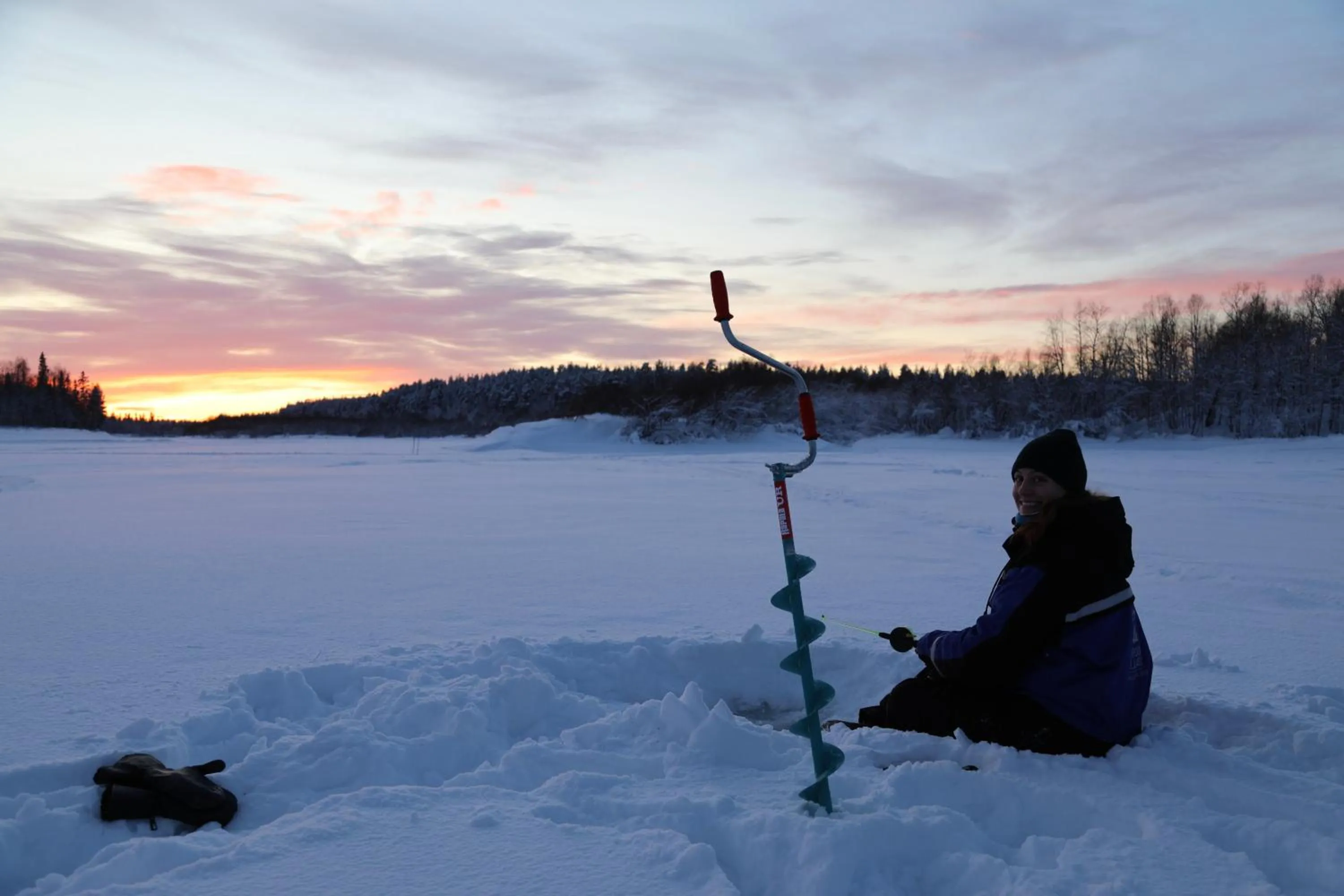 People in Aurora Village Ivalo