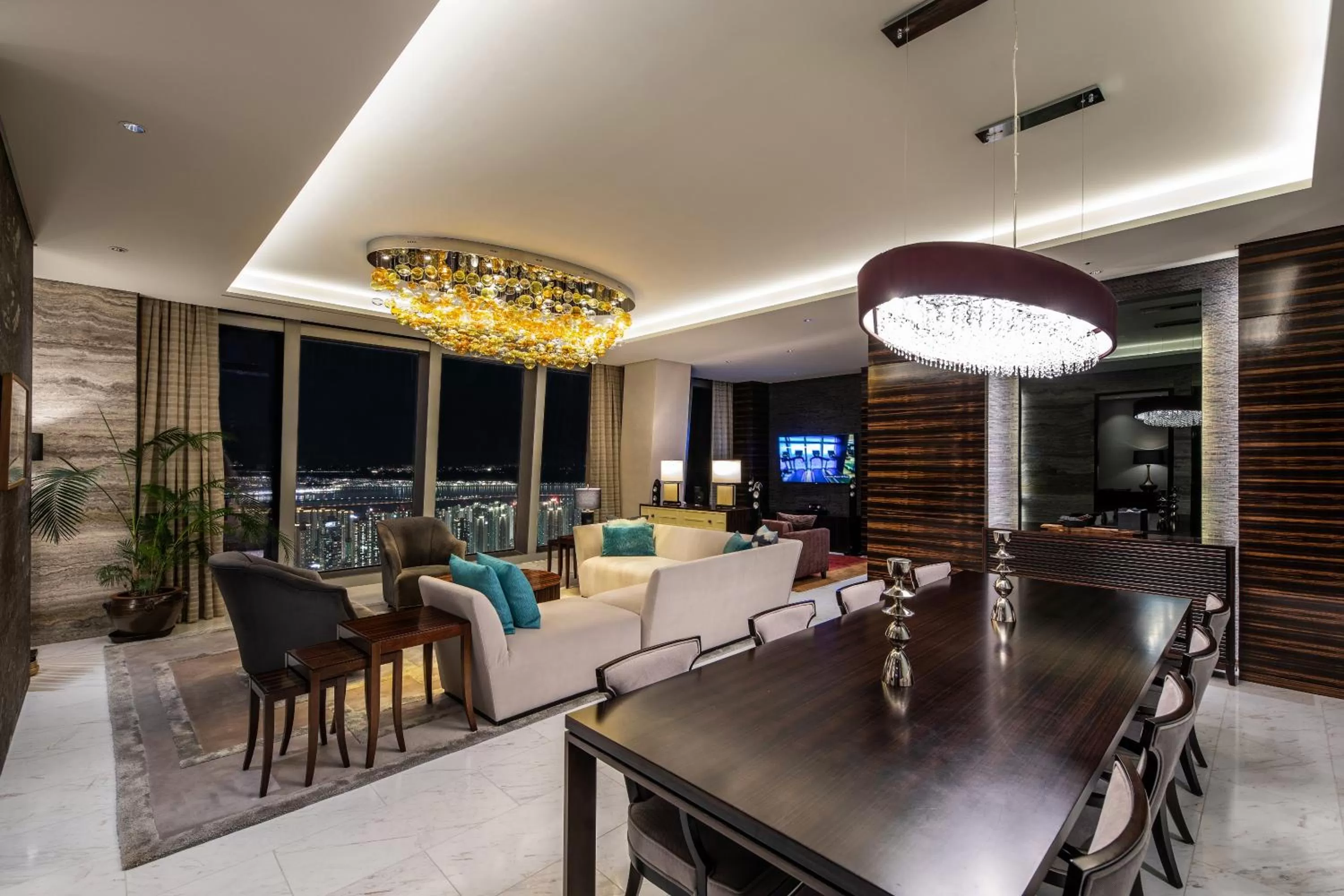 Living room in Oakwood Premier Incheon