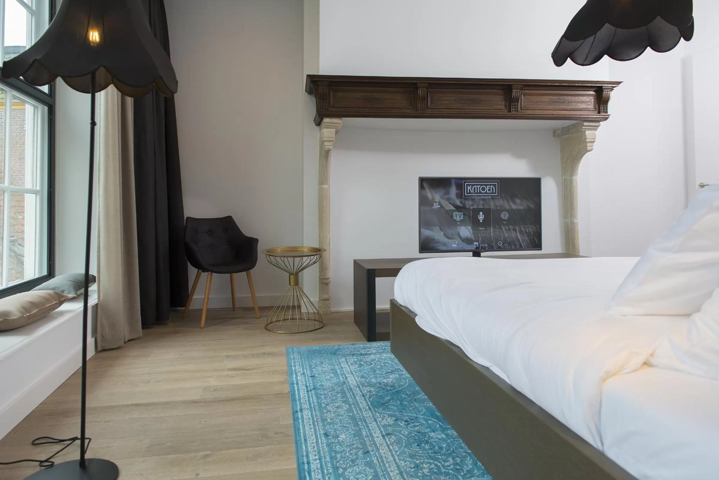 Decorative detail, Bed in Hotel Katoen