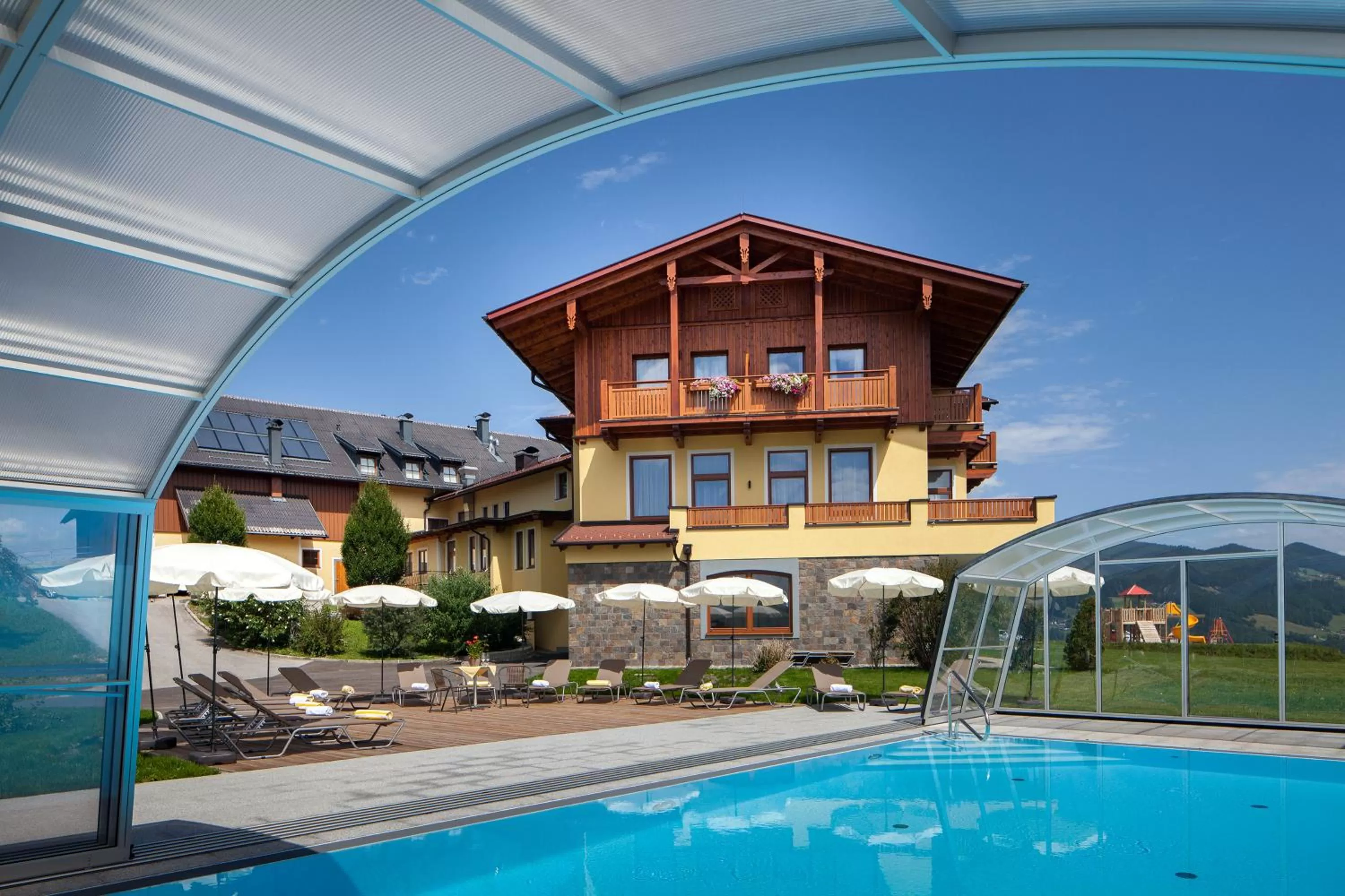 Swimming Pool in Panorama Hotel Gasthof Leidingerhof