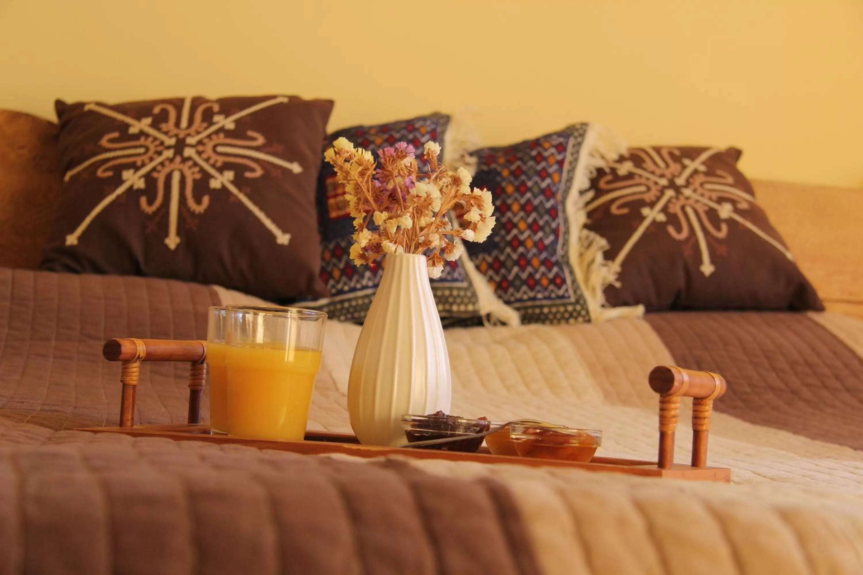 Decorative detail, Bed in Silk Road Hotel