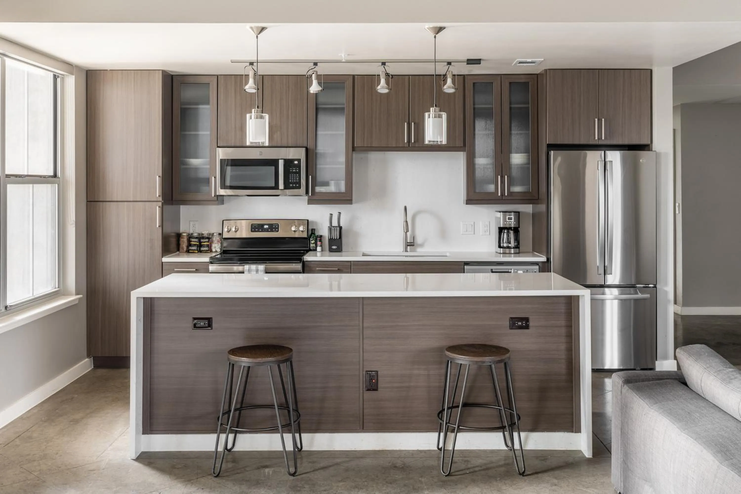 kitchen, Kitchen/Kitchenette in Kasa Downtown Austin