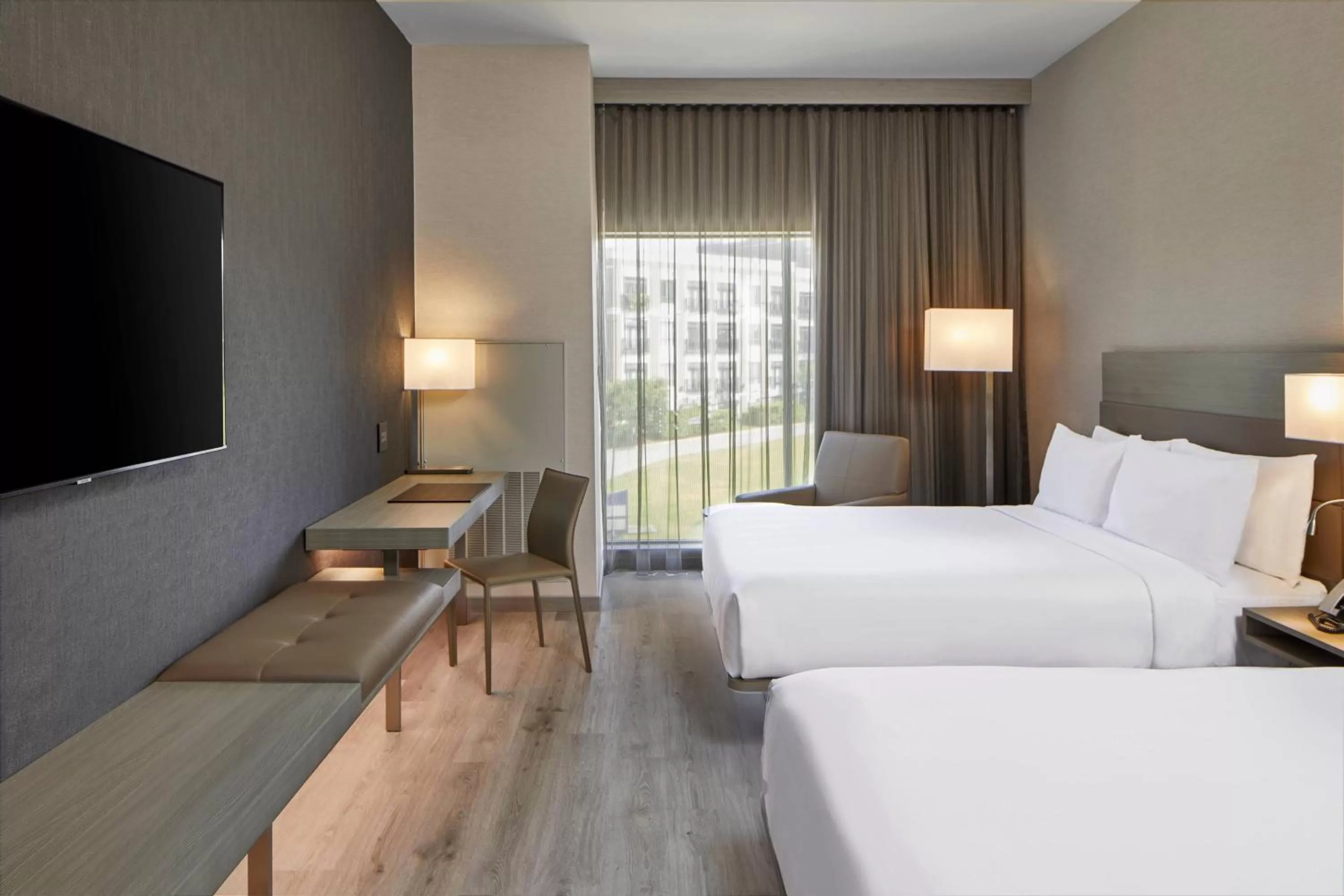 Queen Room with Two Queen Beds - Hearing Accessible in AC Hotel by Marriott Durham