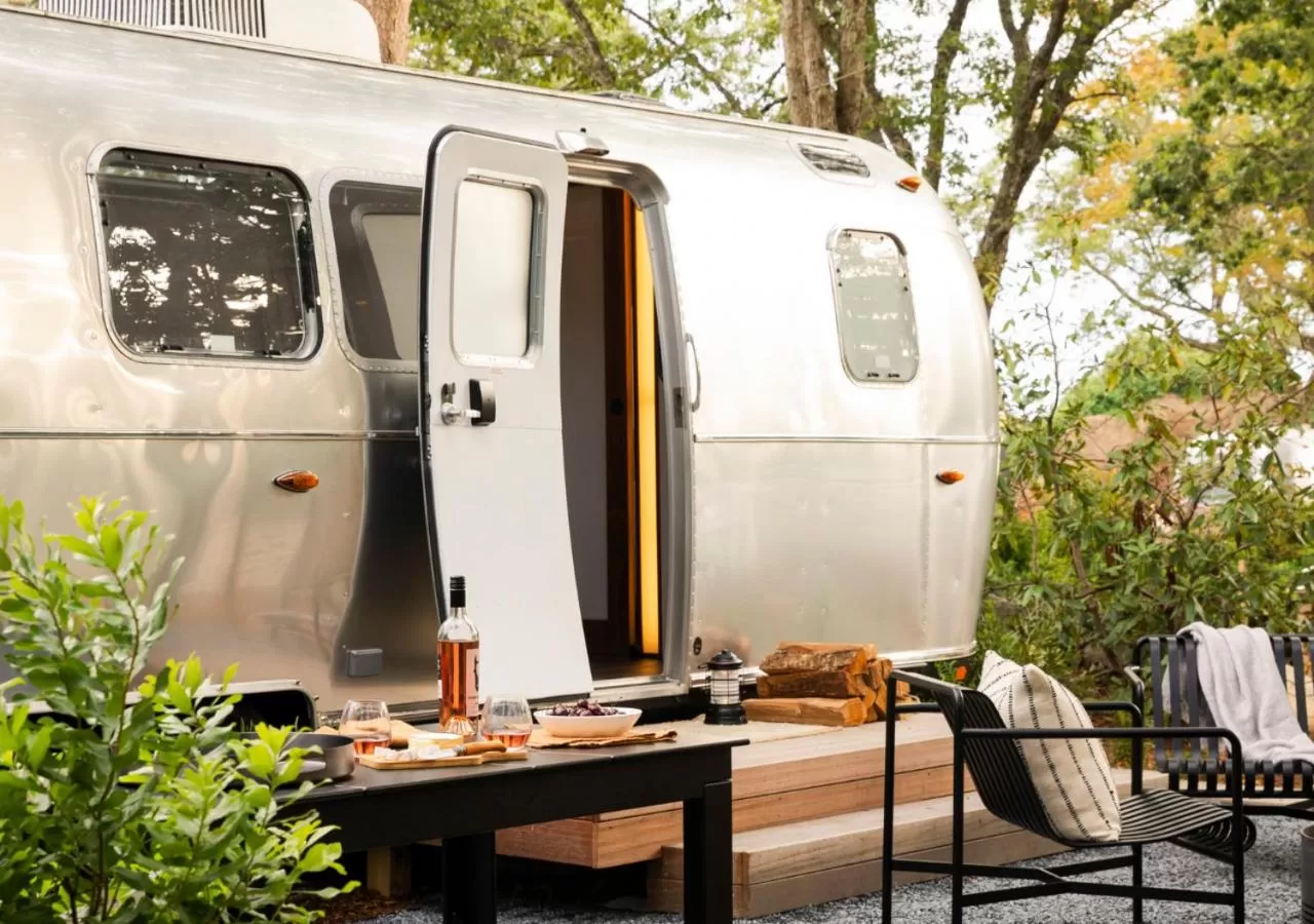 Seating area in AutoCamp Cape Cod