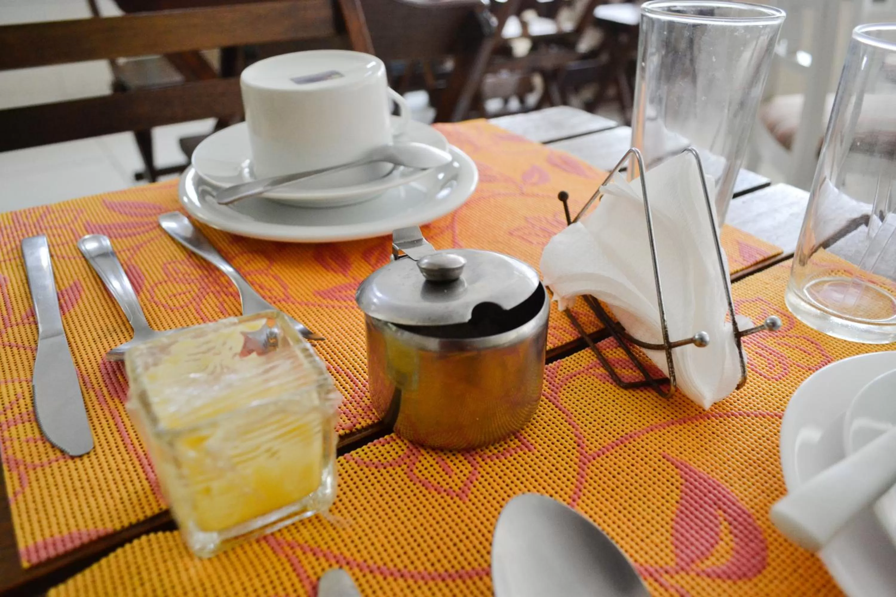 Continental breakfast in Pousada Corais da Barra