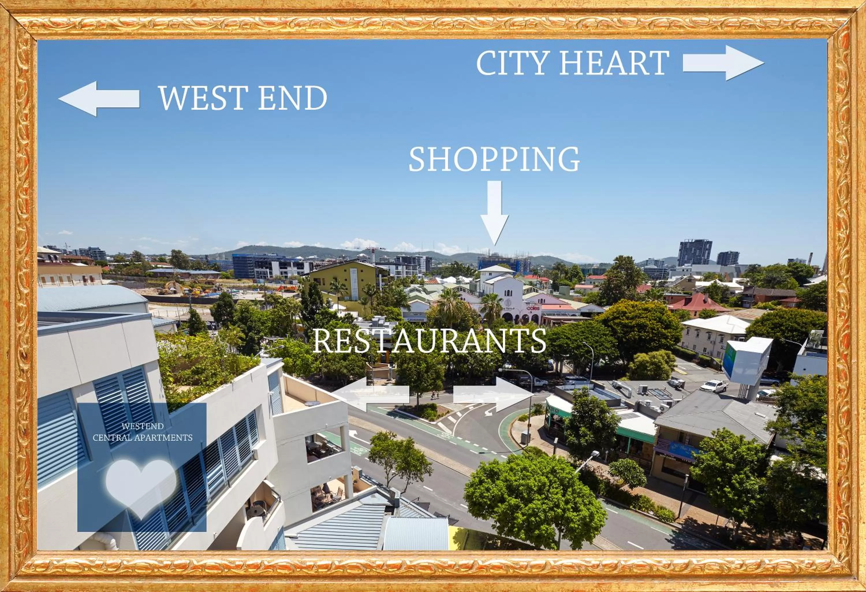Restaurant/places to eat in West End Central Apartments