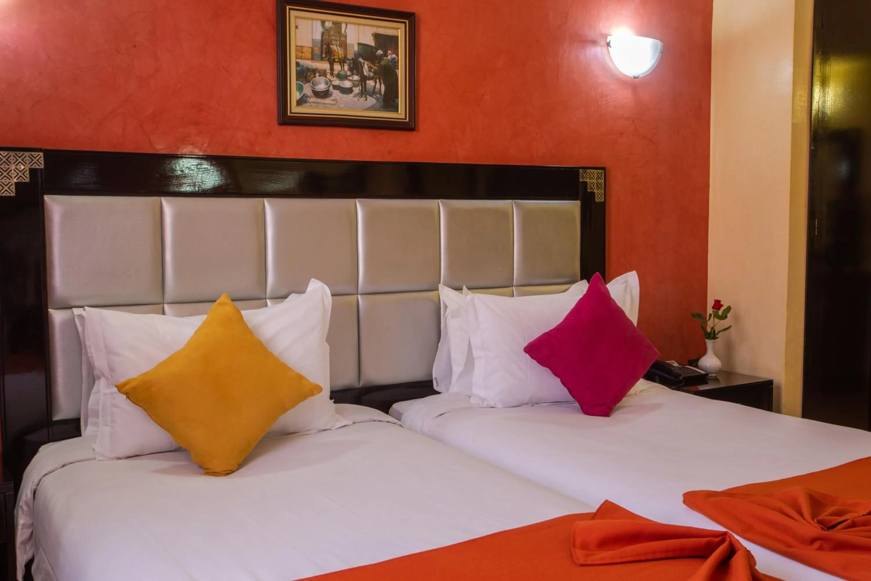 Bed in Hotel Meriem Marrakech