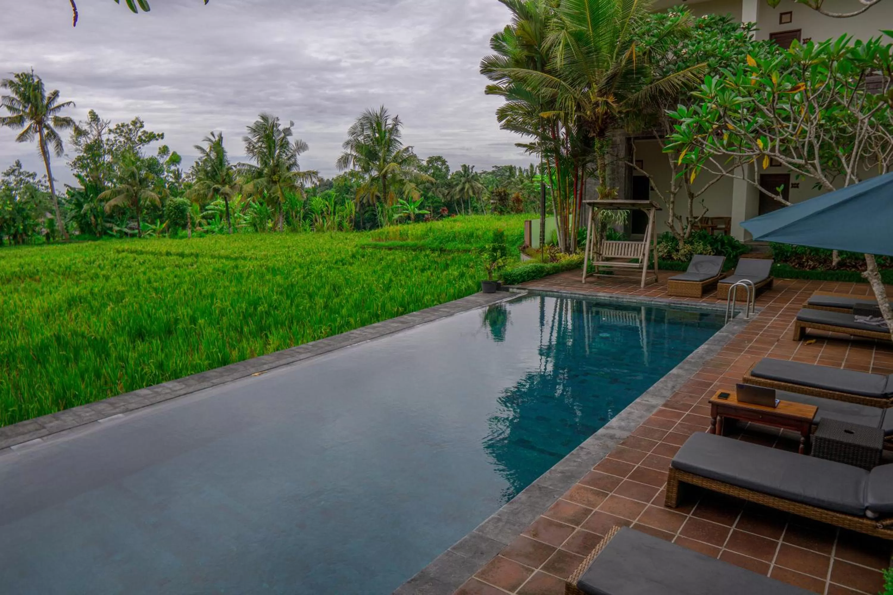 sunbed in Artini Bisma Ubud Hotel