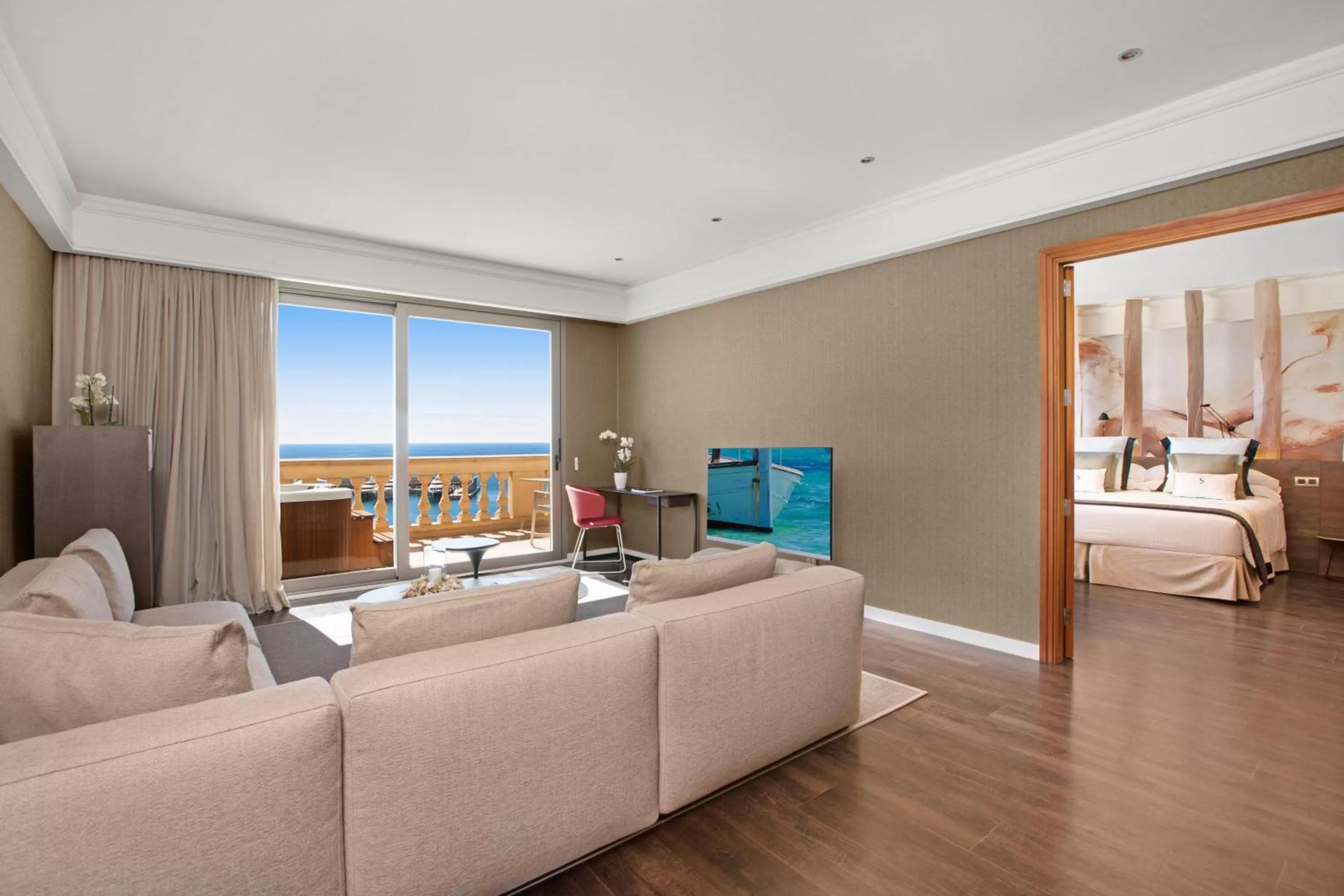 Photo of the whole room, Bed in Pure Salt Port Adriano - Adults Only