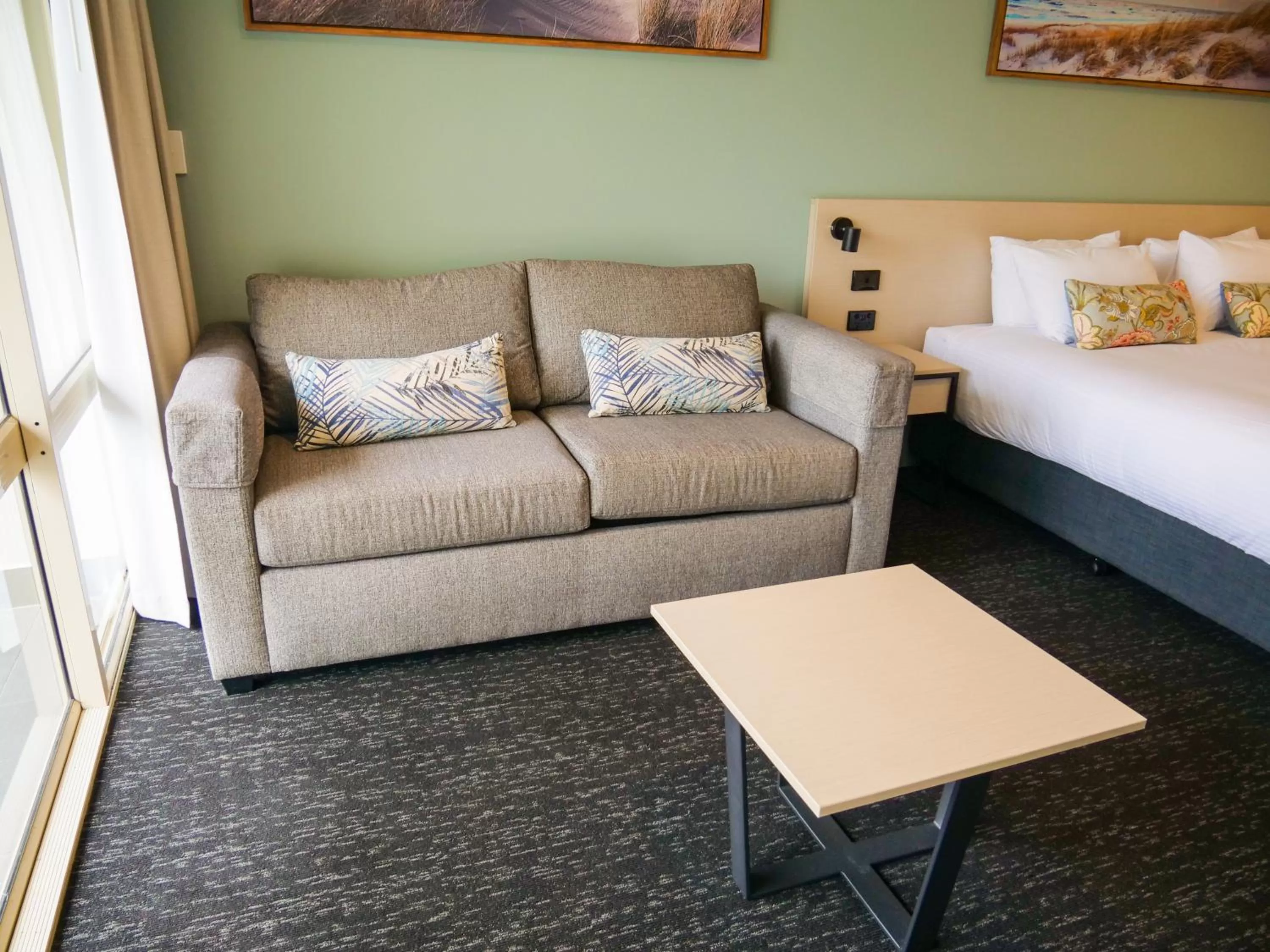 Seating area, Bed in Nightcap at Hinterland Hotel Nerang