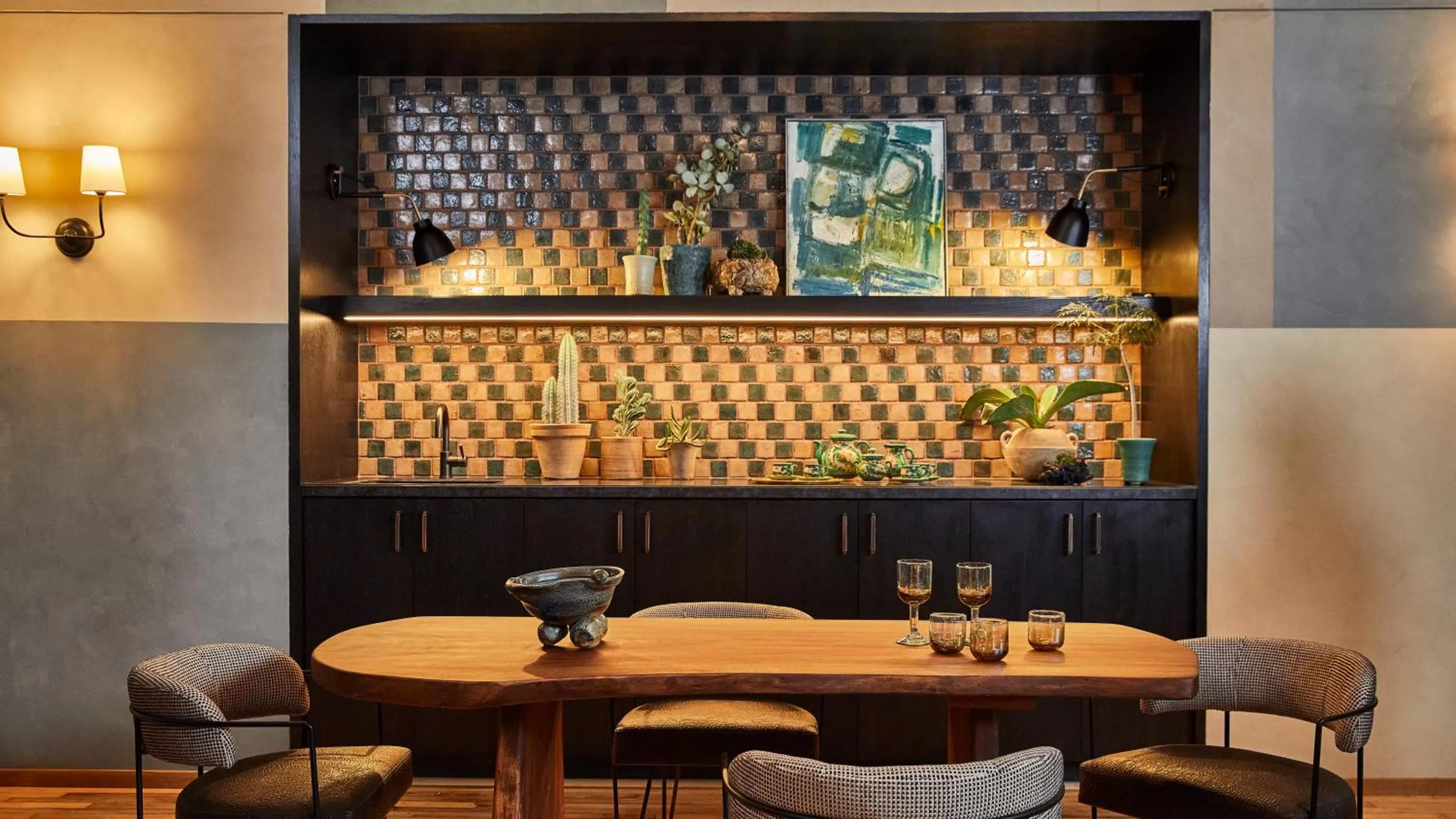 Living room in Downtown Los Angeles Proper Hotel, a Member of Design Hotels