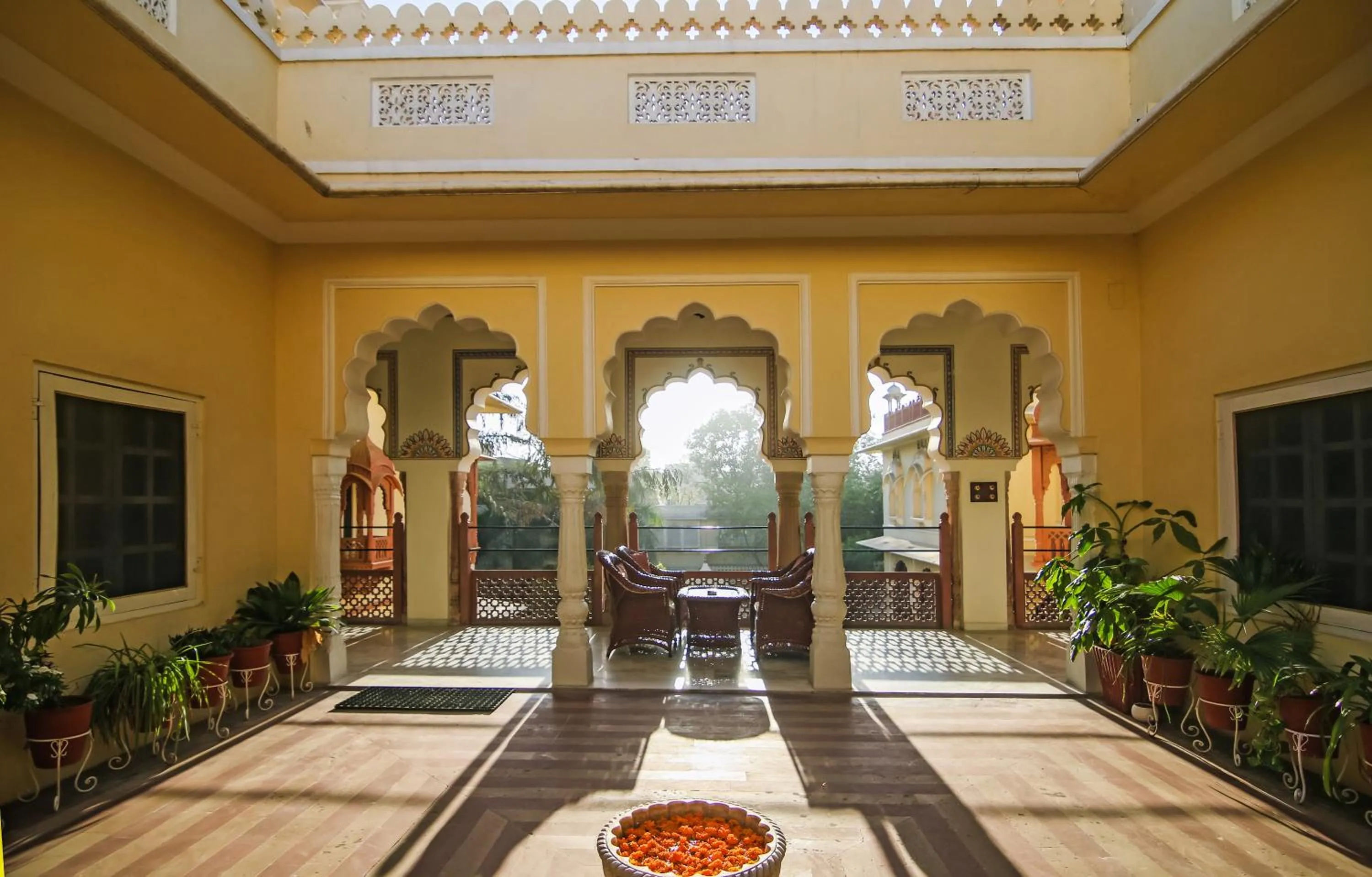 Patio in Alsisar Haveli - Heritage Hotel