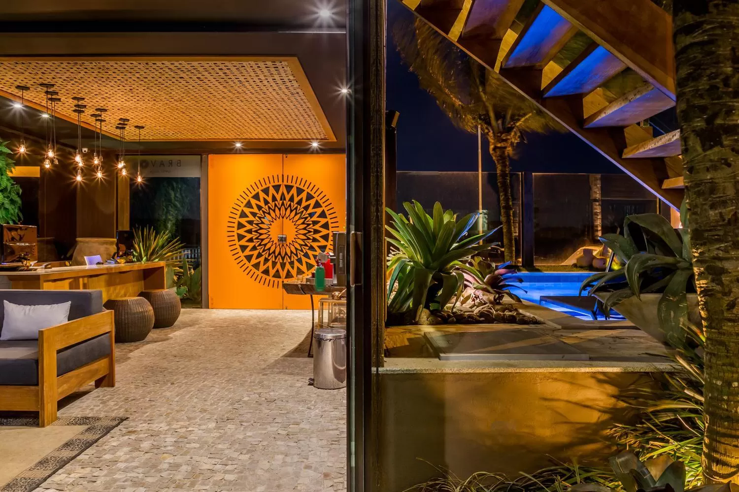 Lobby or reception in Bravo Pousada Design