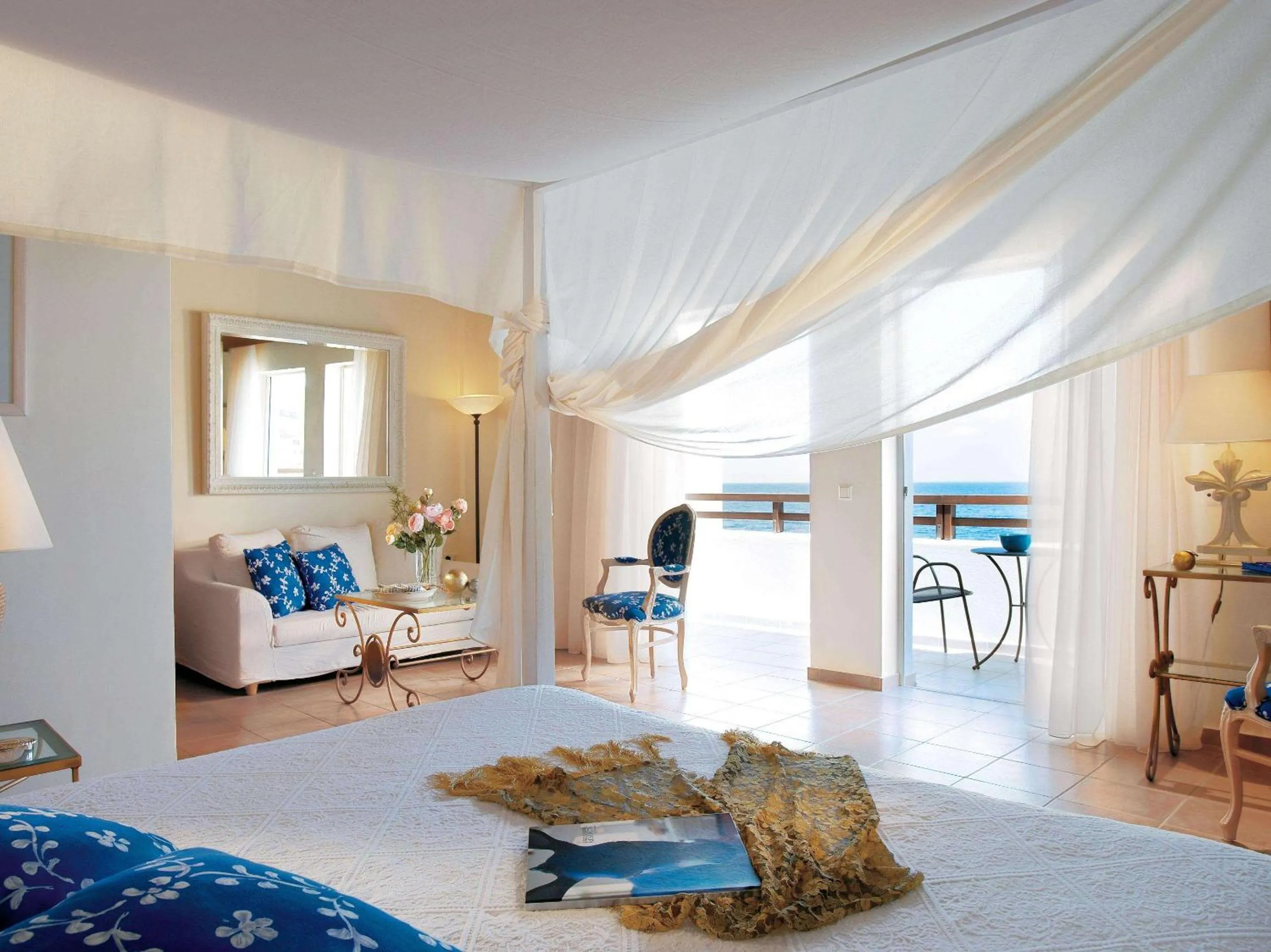 Bed in Grecotel Marine Palace & Aqua Park