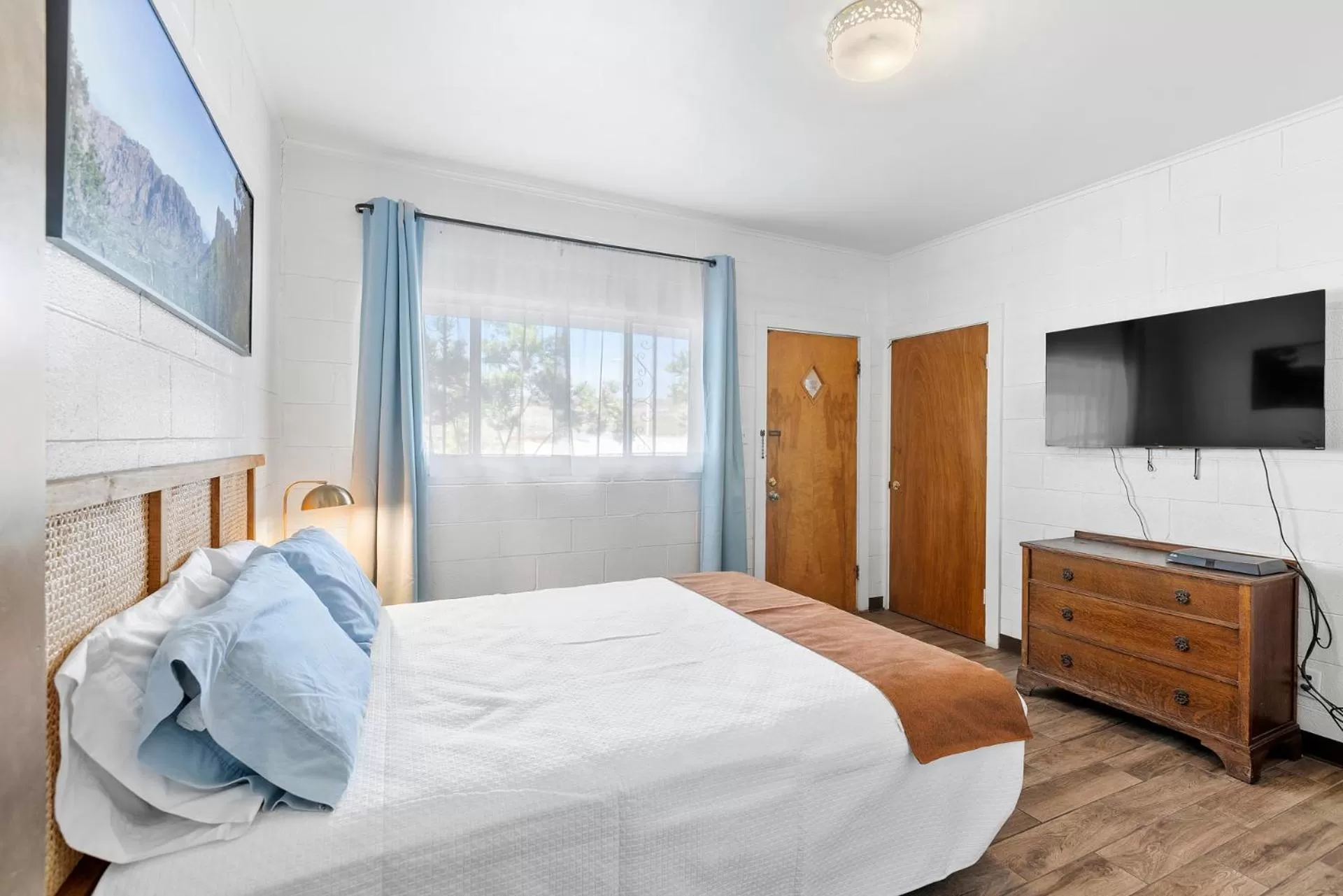 Bed in Desert Air Motel