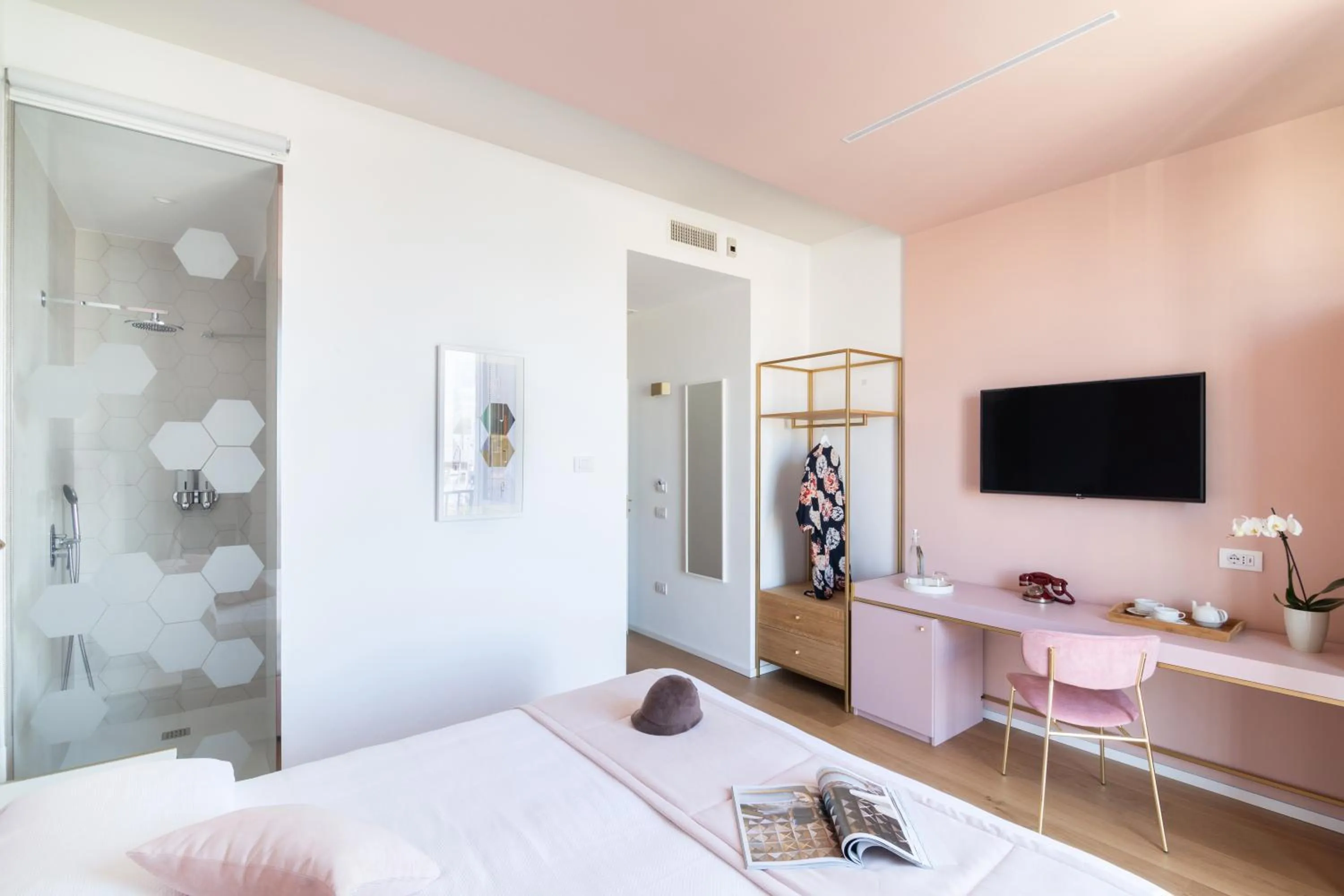 Bed in Hotel Aristeo